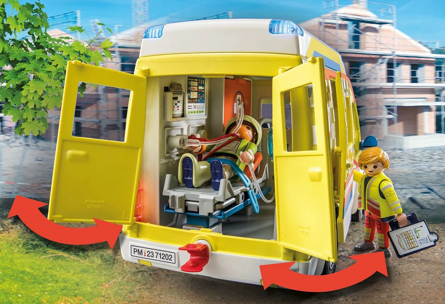 PLAYMOBIL City Life 71202 Karetka pogotowia ze światłem i dźwiękiem, od 4 lat