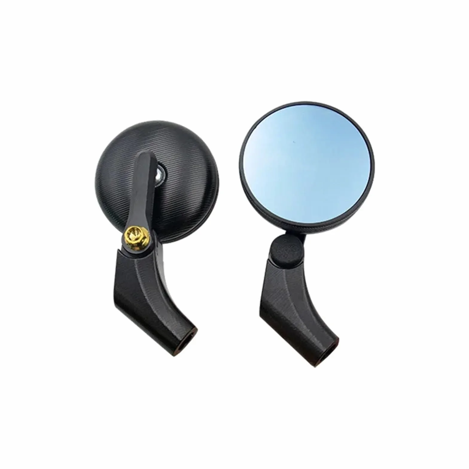 Lusterko boczne Lustro motocyklowe aluminiowe okrągłe małe lusterko boczne pasuje do Hondy pasuje do Yamahy XMAX NMAX pasuje do Suzuki Lusterko boczne motocykla(Black 2)
