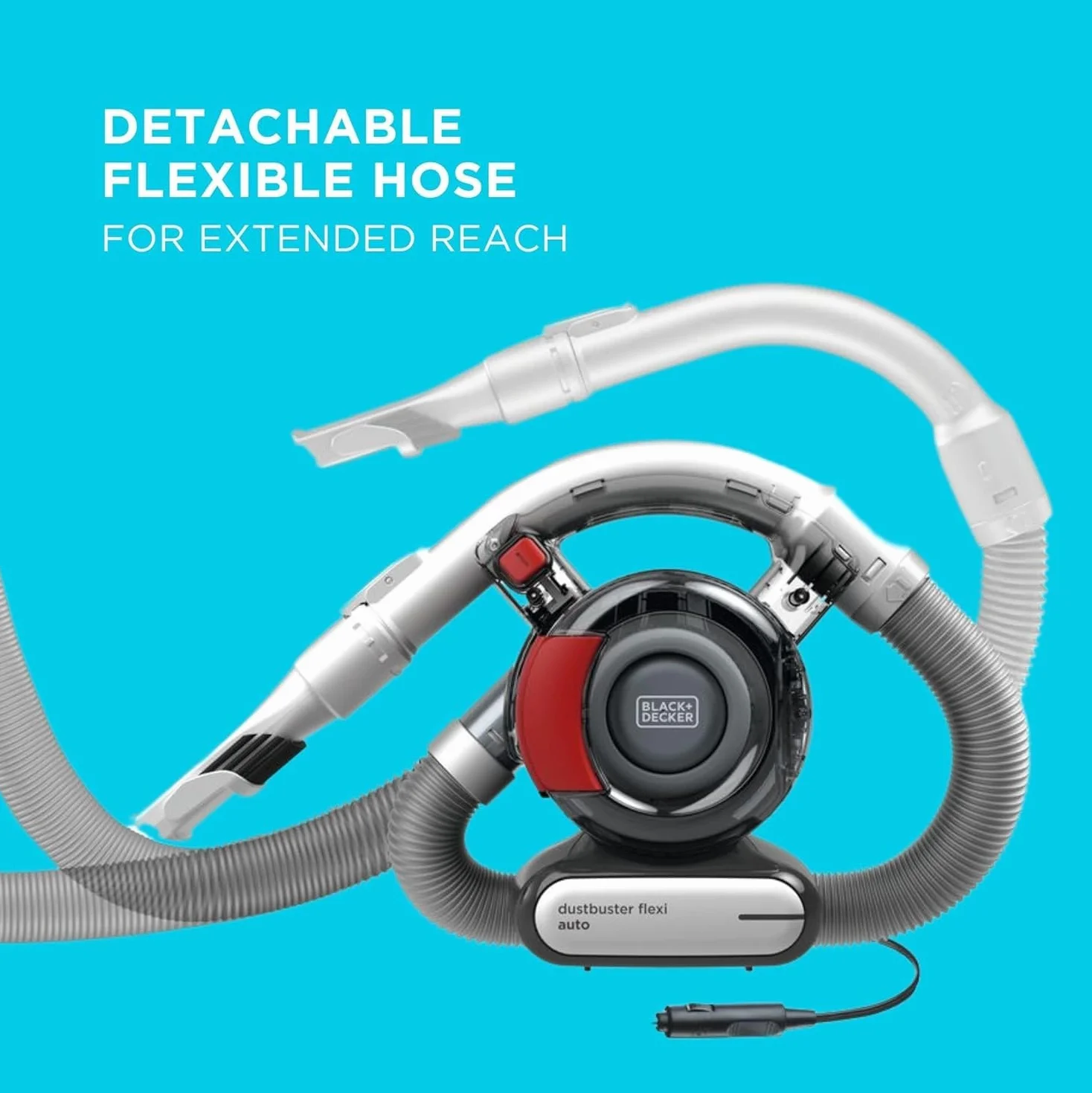 Black & Decker, Odkurzacz samochodowy 12V Flexi + akcesoria i torba, PD1200AV-XJ