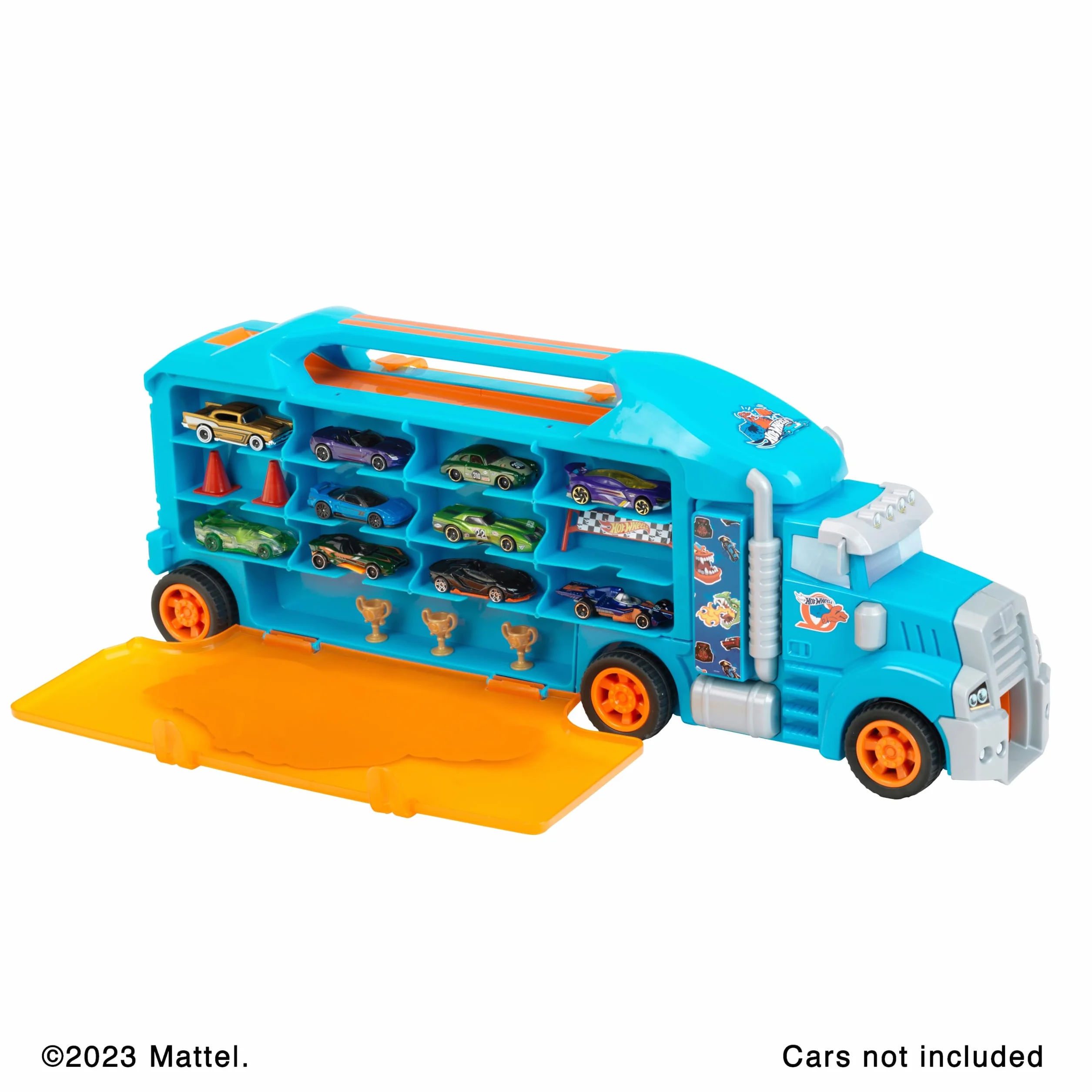 Theo Klein 2474 Walizka na ci arówki kolekcjonerskie Hot Wheels I Solidna walizka mieszcz ca do 24 autek i 2 ci arówki | Zabawki dla dzieci od 3. roku ycia