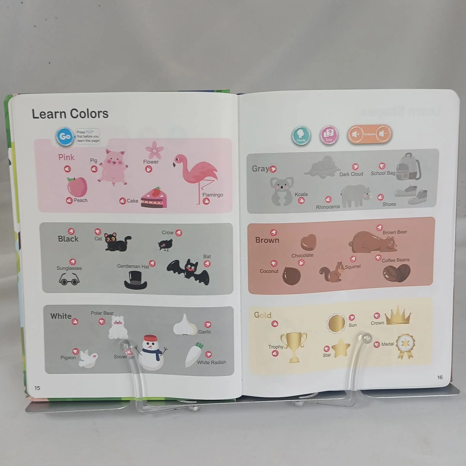 First English Words Book Sound, Interactive Talking Learning Book, Educational Speaking Books, Vocabulary Builder for Kids, , Preschoolers, Boys, Girls, 7.8x10.55 Inches