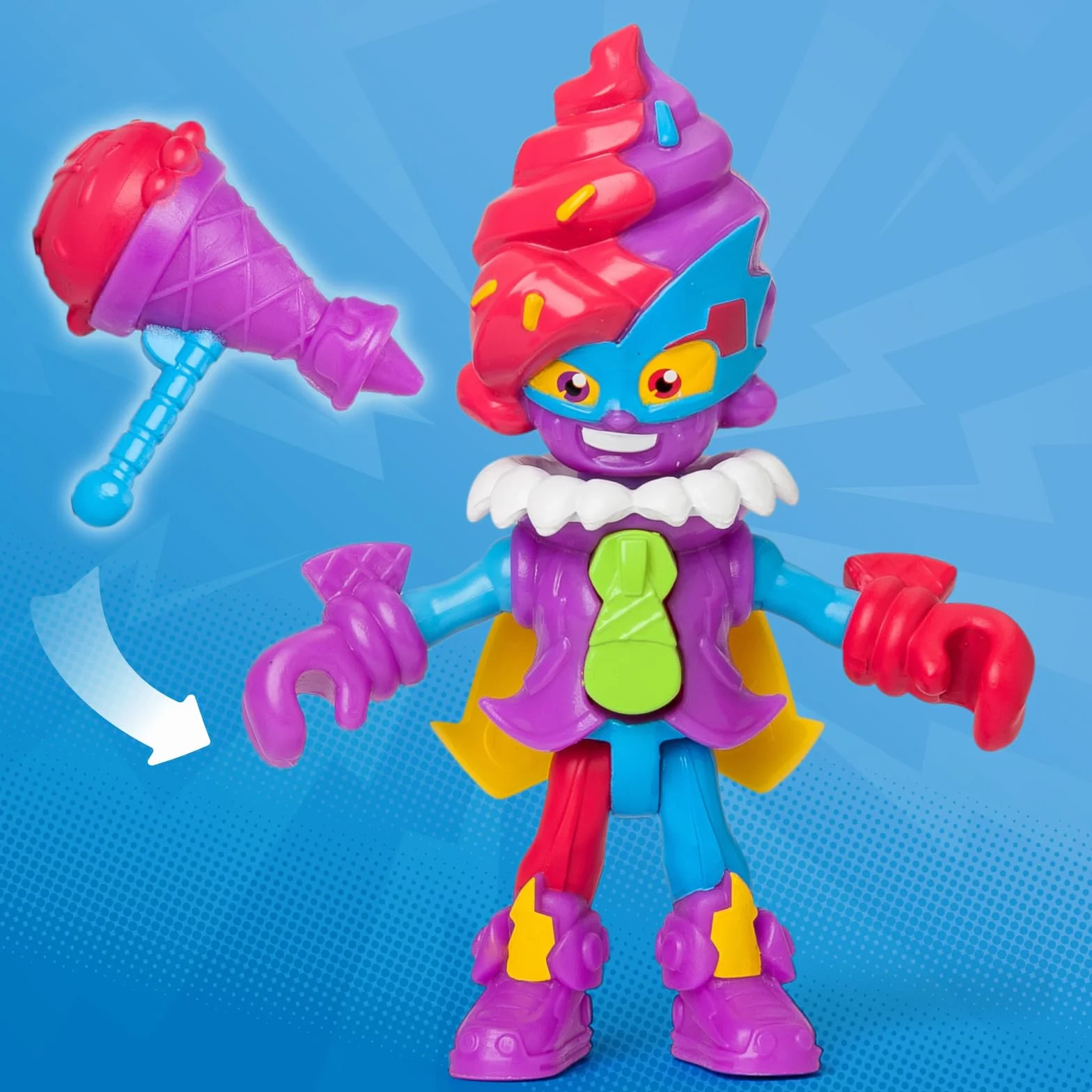 SUPERTHINGS KAZOOM Power Mission – Kazoom Kids. Figurka AirBlast z serialu TV „SuperThings Kazoom Power”. Zawartość: 1 Kazoom Kid, 1 ekskluzywny SuperThing, 1 akcesorium)