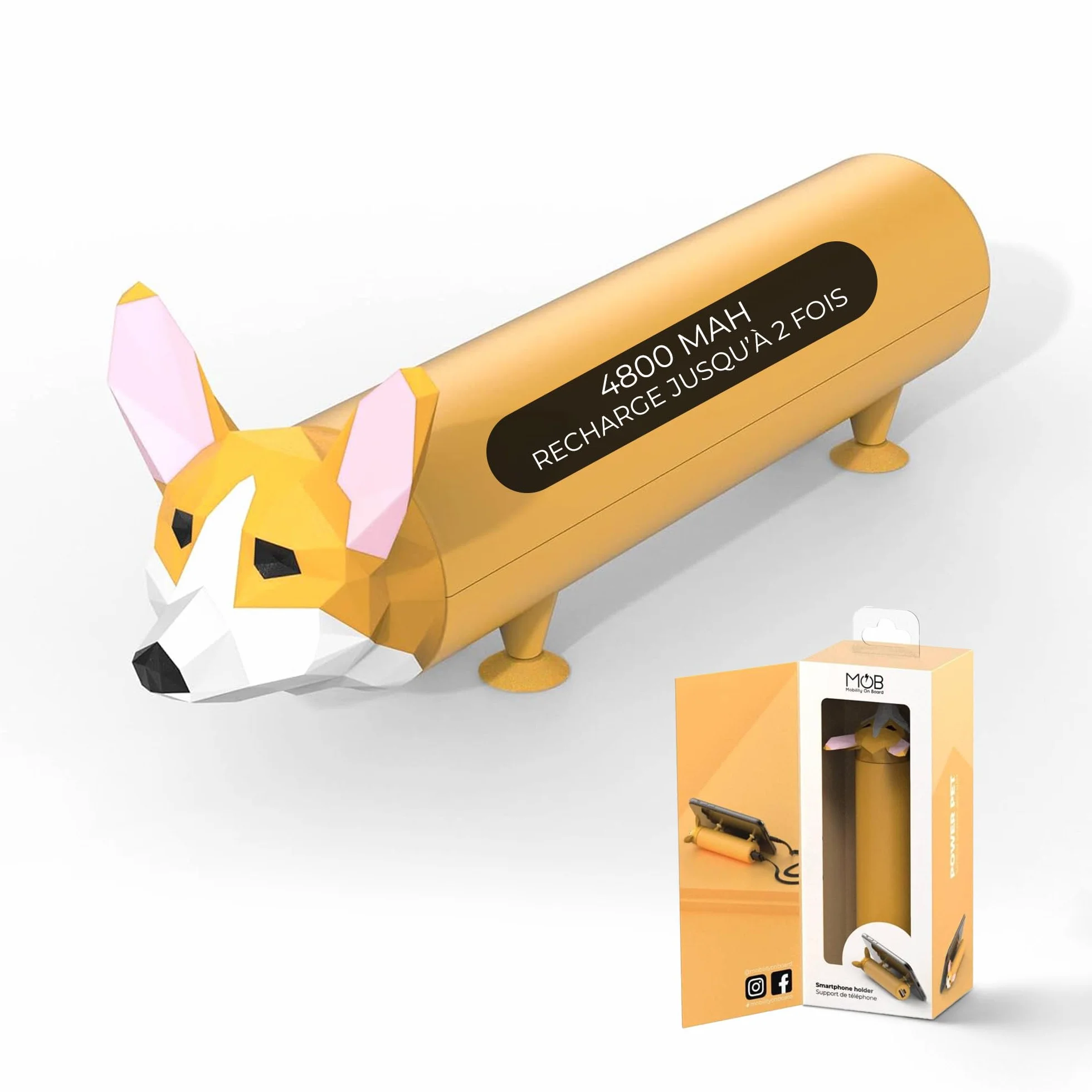 BATTERIE EXTERNE 4800MAH CORGI