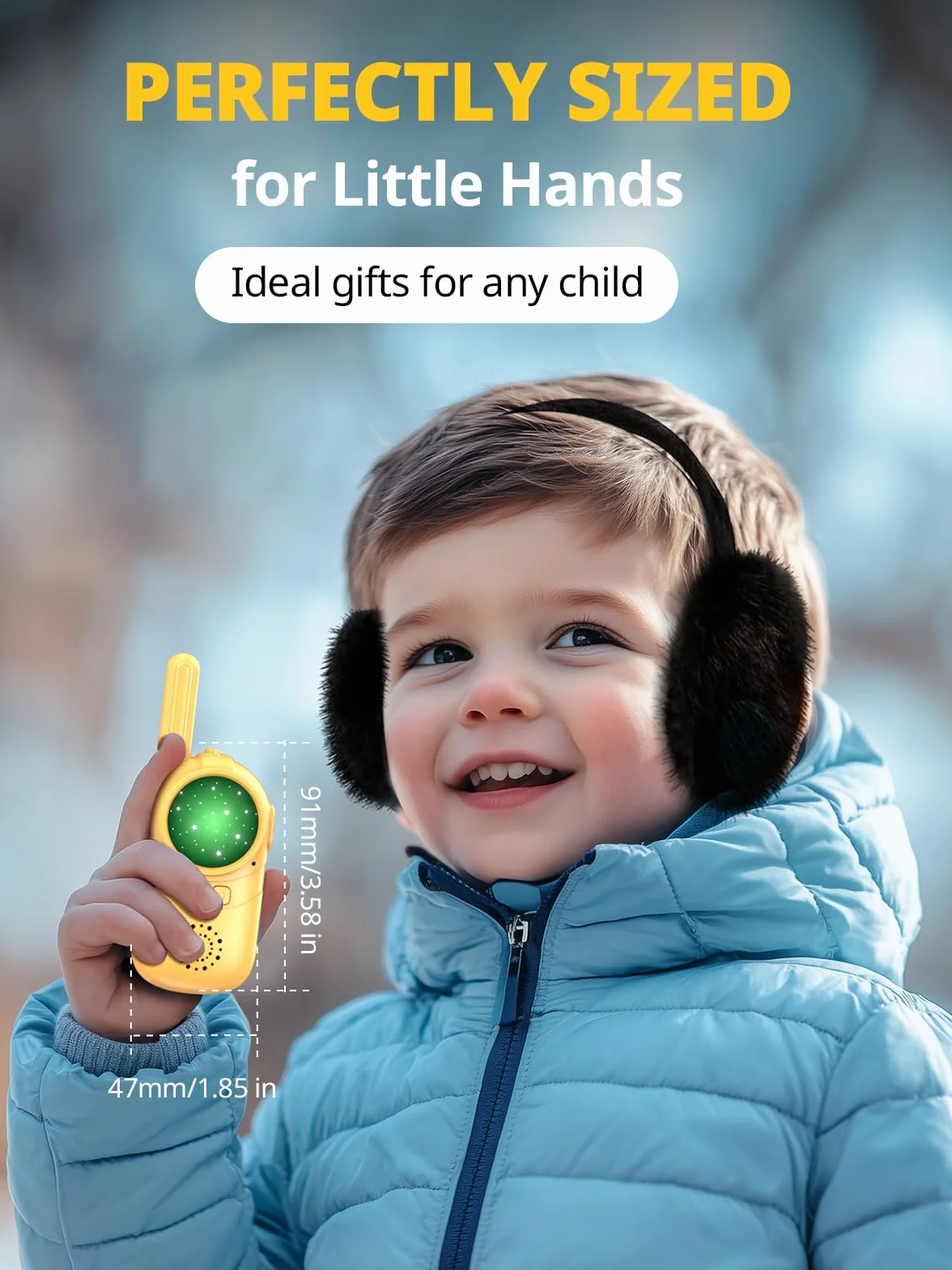 Inspireyes Walkies Talkie dla dzieci, prezenty dla 3-, 4, 5-letniej dziewczynki, 2 opakowania prezentów świątecznych dla chłopców w wieku 3, 4, 5, 6-8 lat, zabawki dla małych dzieci, do gier wewnątrz