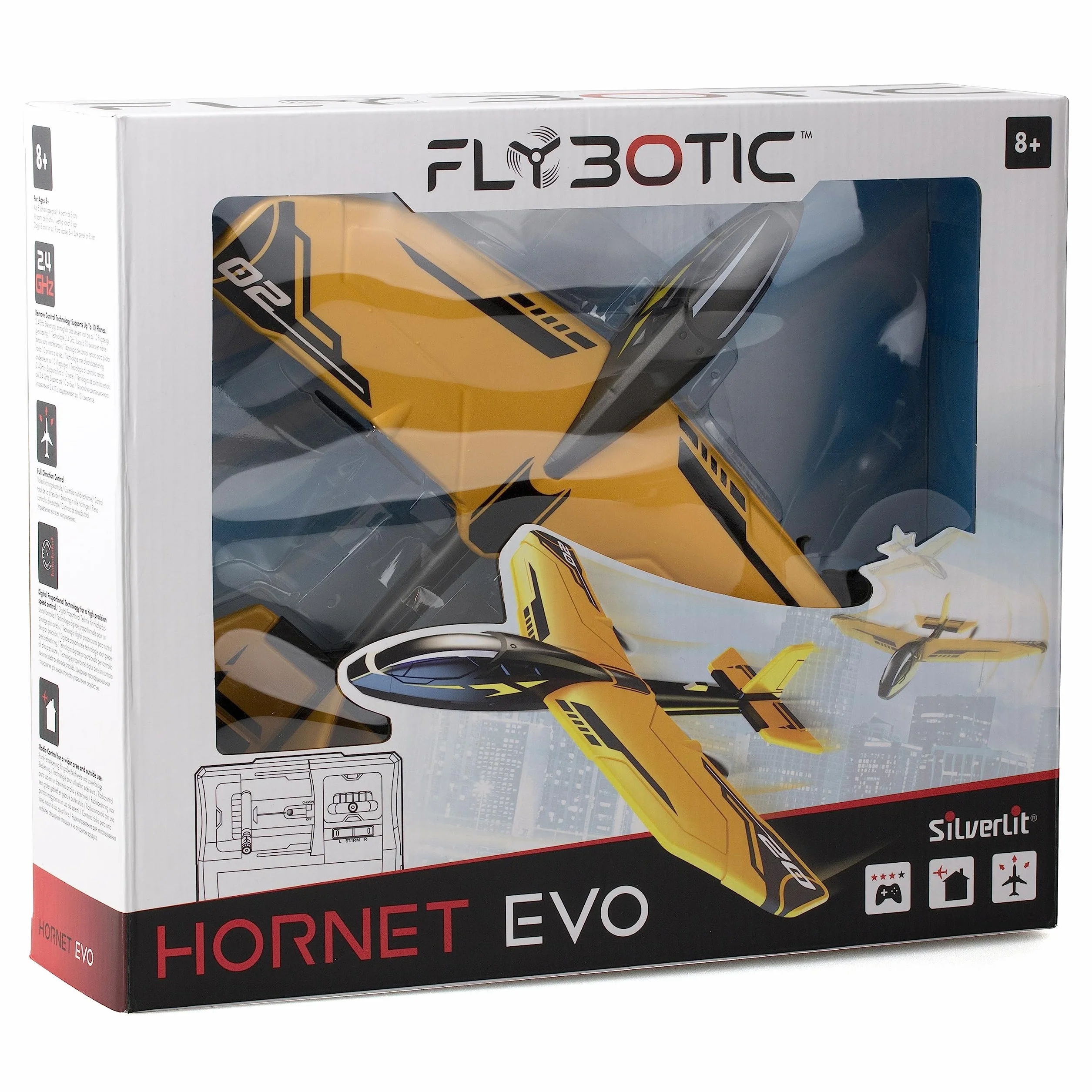 Flybotic - Avion Télécommandé Hornet Evo - Materiał Pamięciowy - Zabawka Latająca Sterowana Radiowo dla dzieci i dorosłych - Wewnątrz/na zewnątrz - Od 8 lat