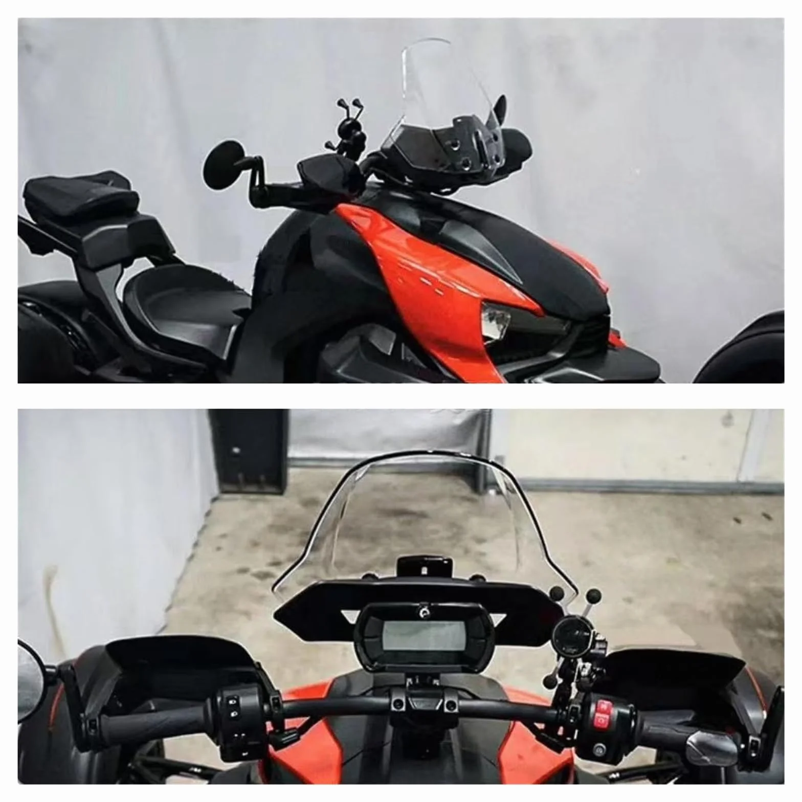 szyba motocyklowa Do Motocykli Can-Am Ryker 600 900 Sport Rally Edition 900 ACE 2019-2023 przednie