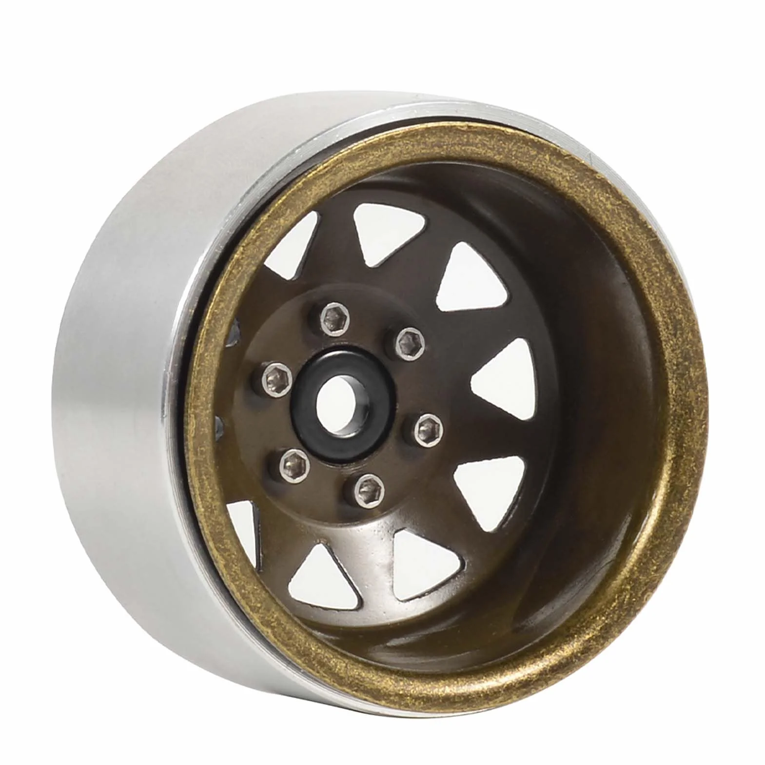 KEEDA Felgi Beadlock 1,9 cala -8,9 mm do SCX10 90046 AXI03007 TRX4 GEN7 GEN8 D90 1/10 RC Crawler Car brązowy