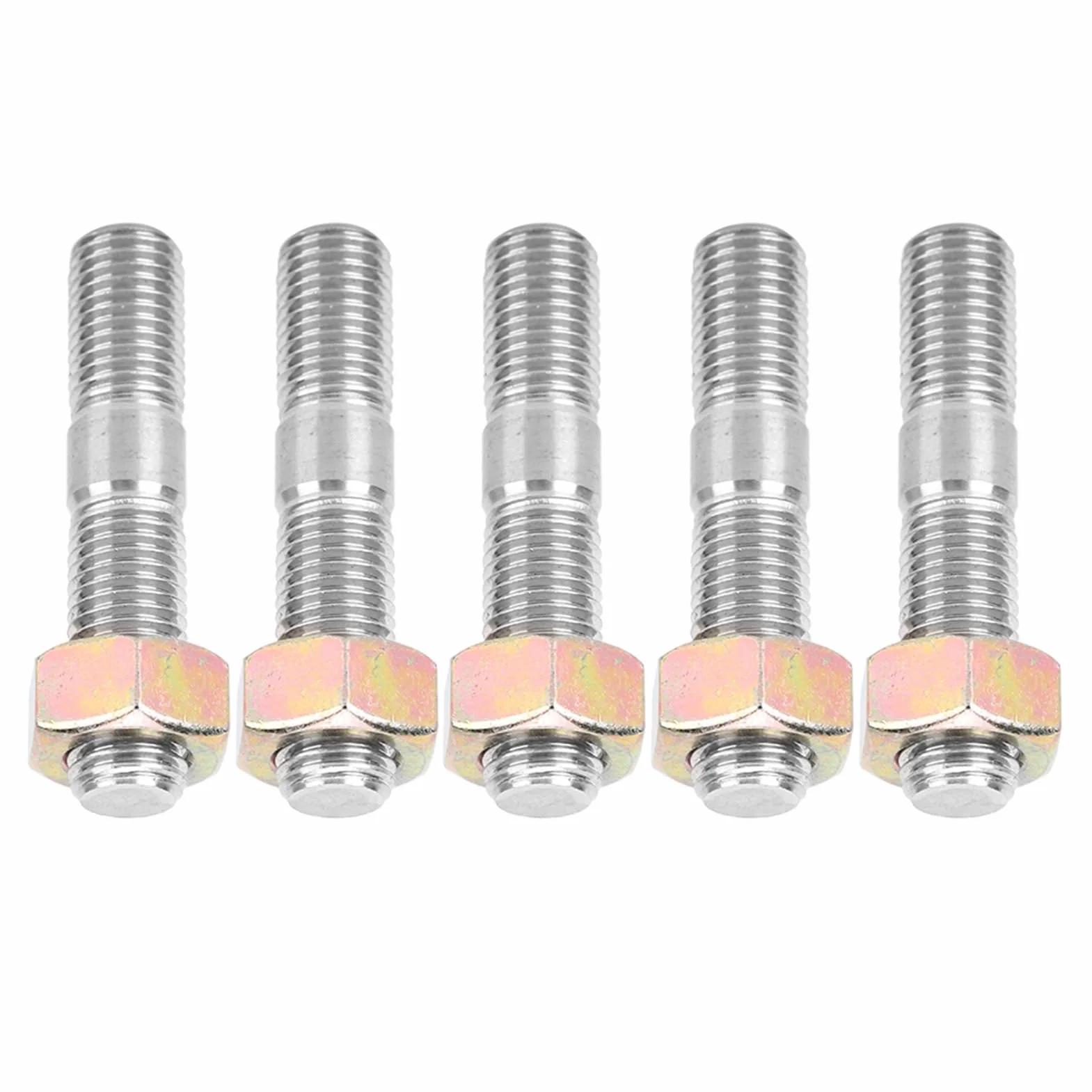 Zestaw Szpilek, Zestaw Szpilek Turbo M10x1.25 50mm, 5 Szt. Nakrętek i śrub z łbem, Zestaw Naprawczy ze Stali Nierdzewnej Pasuje do DSM 1G, EVO1~10