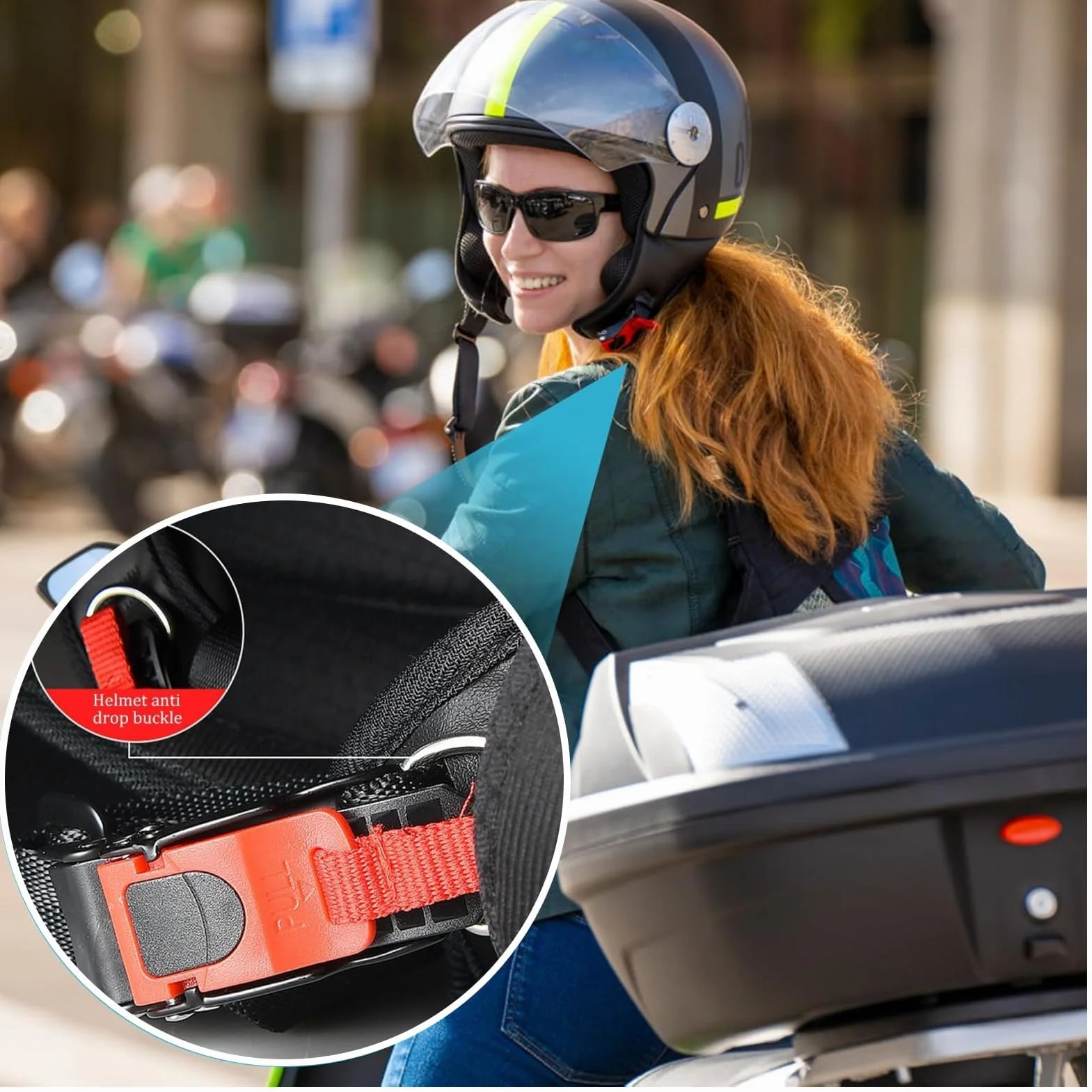 Klamra do kasku szybkiego zwalniania motocyklowa klipsy podbródkowe kompatybilna z kaskami