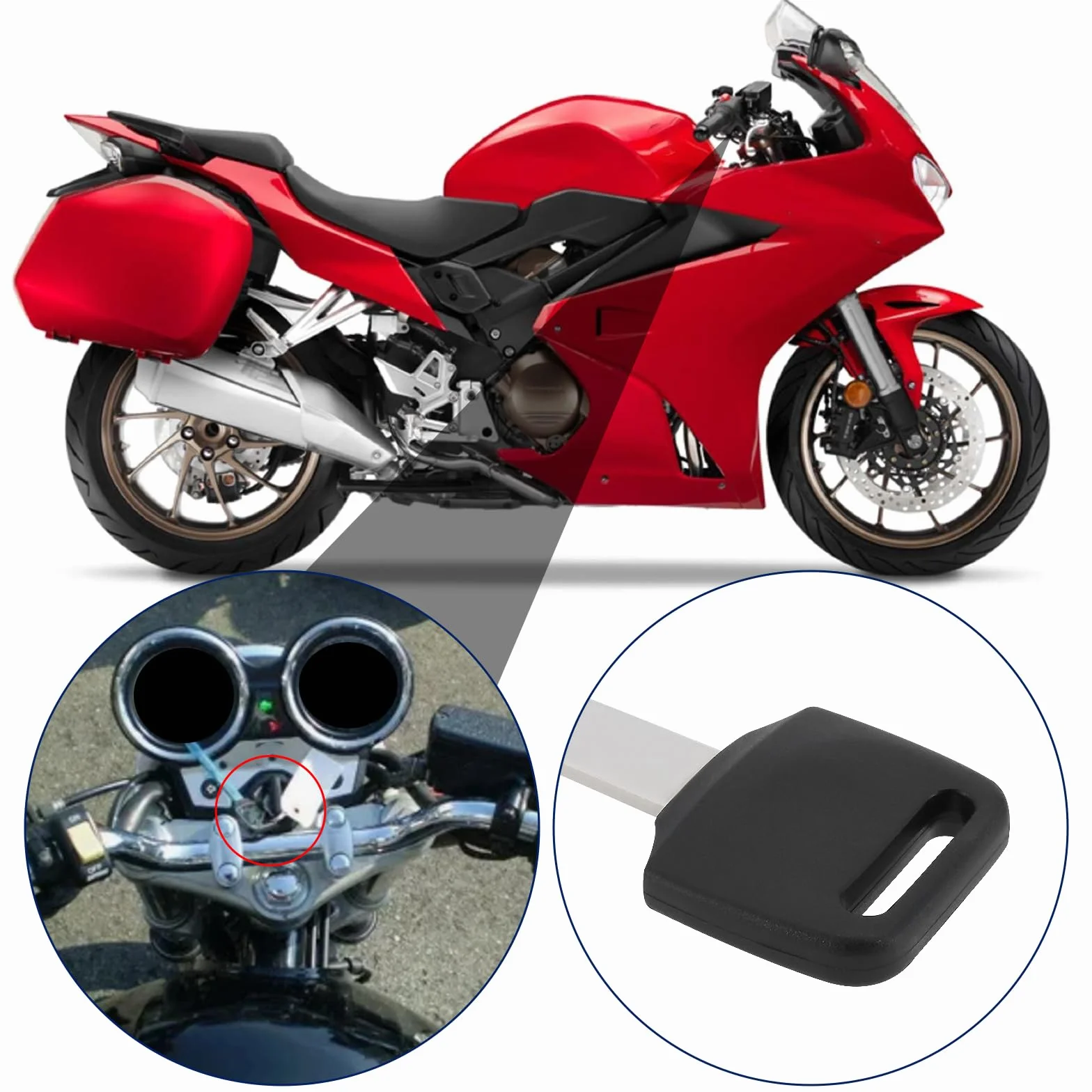 OTOTEC 2 szt. pusty klucz nieoszlifowany metalowy klucz motocykl kompatybilny z Honda CB VFR VTR XL XLR XRV XT GL 500 750 1300 CBR 1000 1100 900