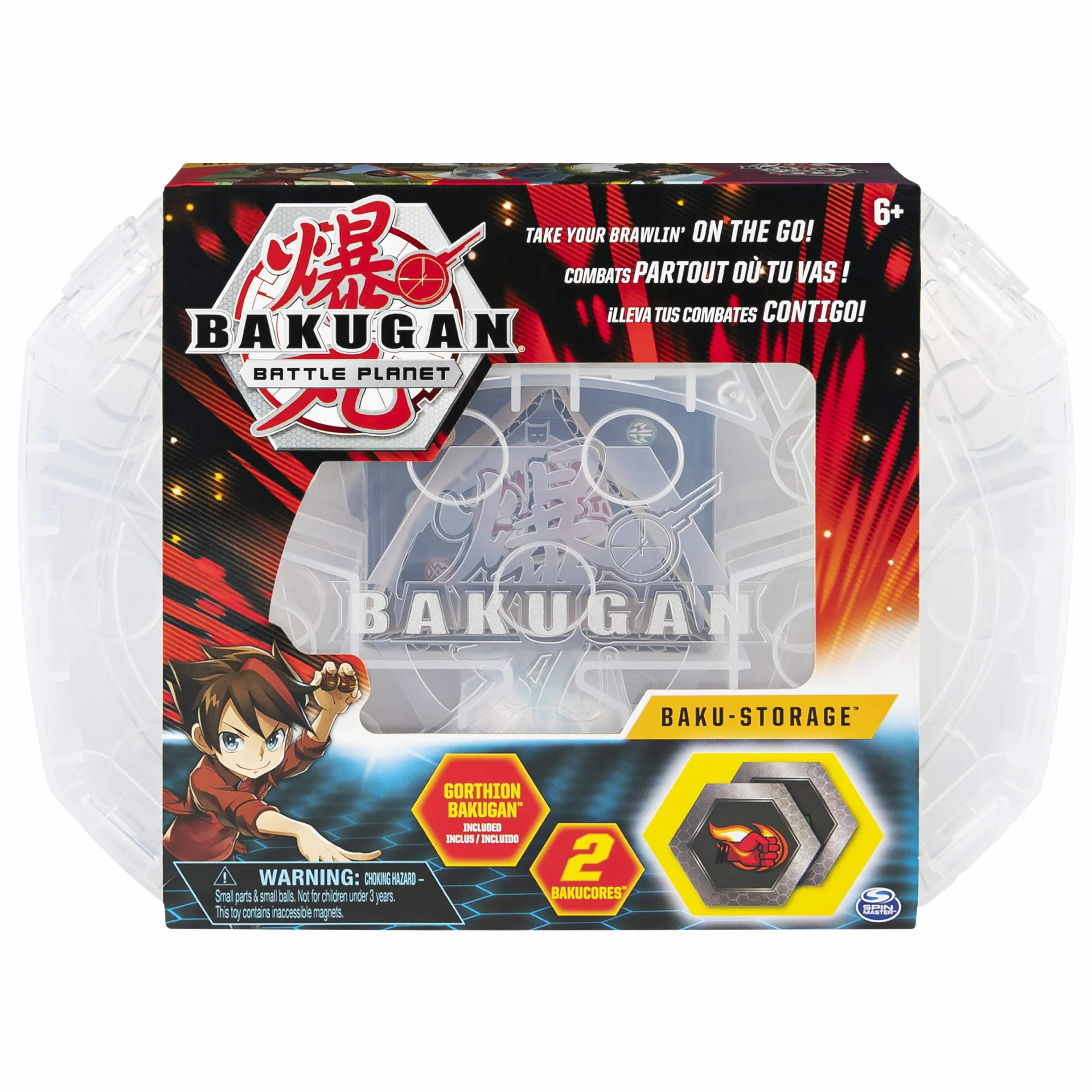 Bakugan 6045138 / #20115350 - Storage Case, walizka do przechowywania z dodatkową piłką Bakugan Basic, Gorthion (biała)
