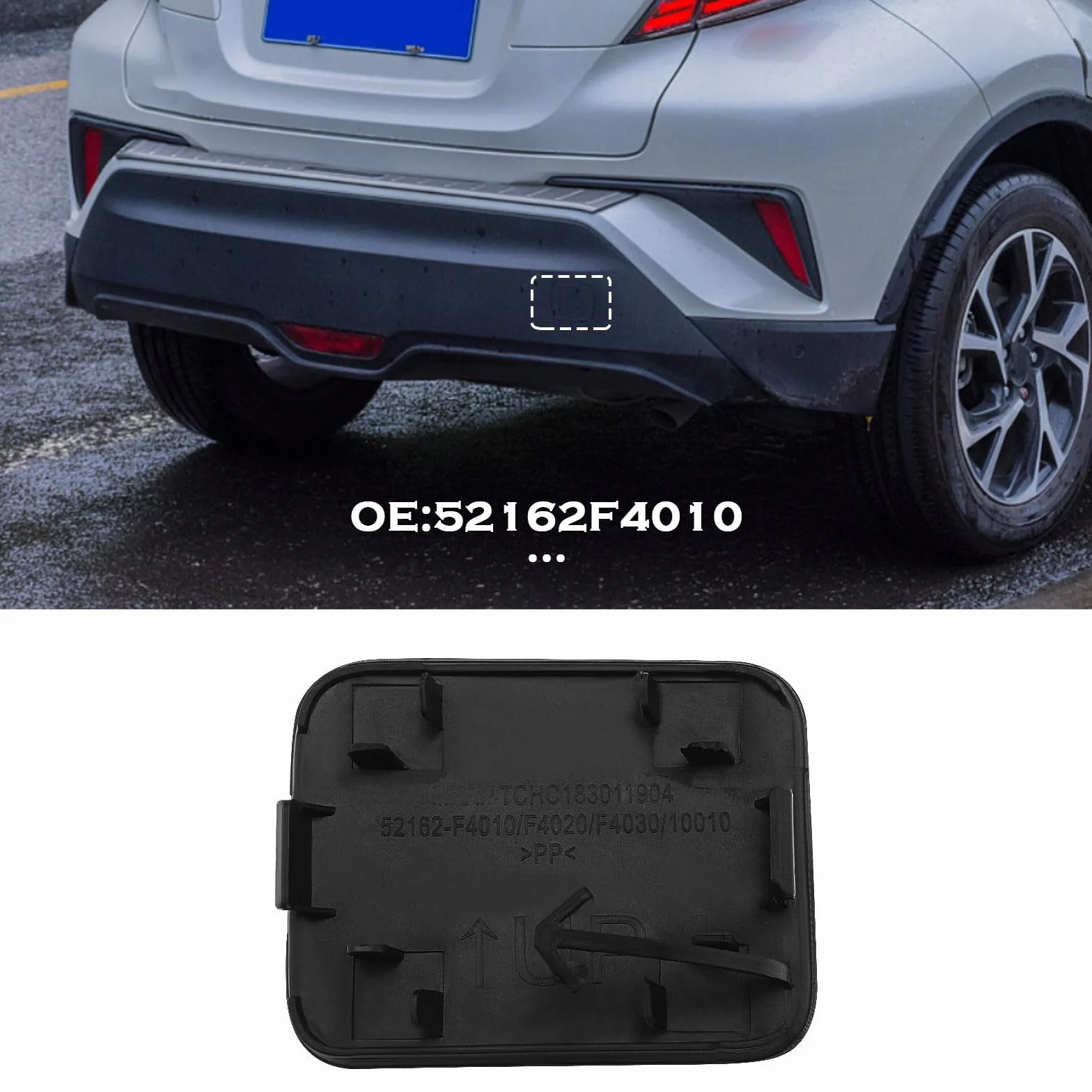 Osłona holownicza tylnego zderzaka samochodowego kompatybilna z Toyota CHR C-HR (2018-2022)