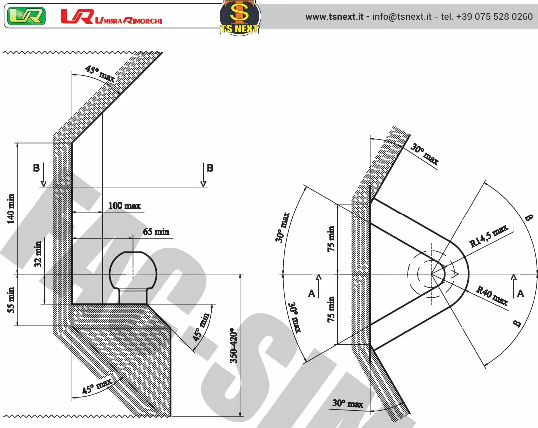 UmbraRimorchi Odpinany hak holowniczy kompatybilny z Citroen Peugeot C3 PICASSO C4 CACTUS 207 208 07050/VM 07/2016 - nowsze
