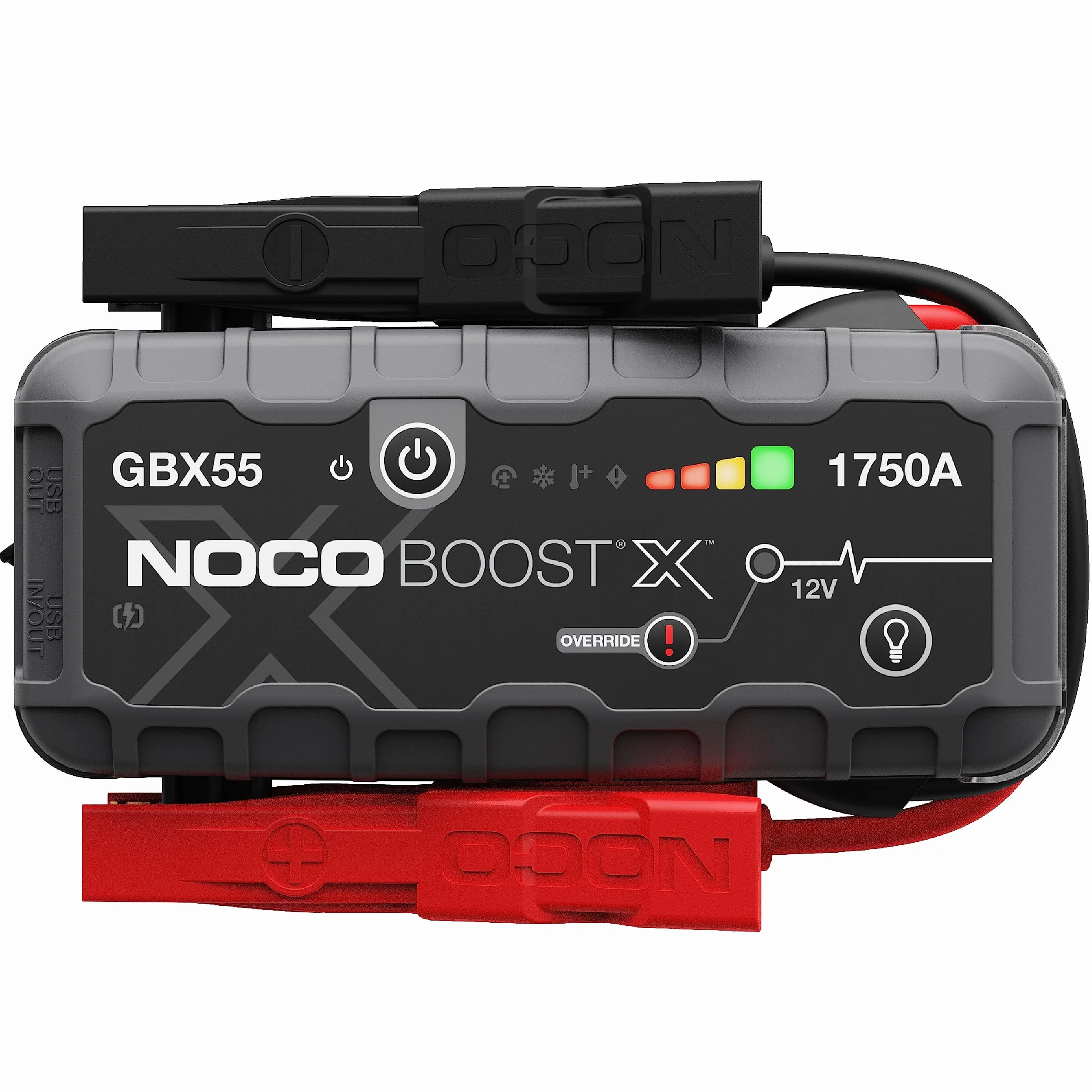 NOCO Boost X GBX55 1750A 12V UltraSafe litowy urządzenie rozruchowe, booster do akumulatora I kable rozruchowe do 7,5-litrowych silników benzynowych i 5,0-litrowych silników wysokoprężnych