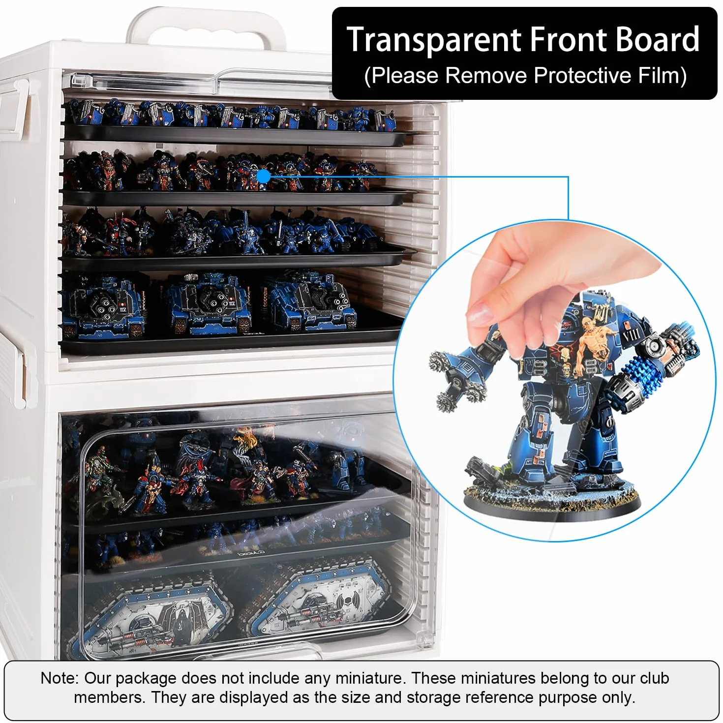 Jucoci Miniaturowe etui do przechowywania miniatury walizka transportowa (zestaw 2 szt.)