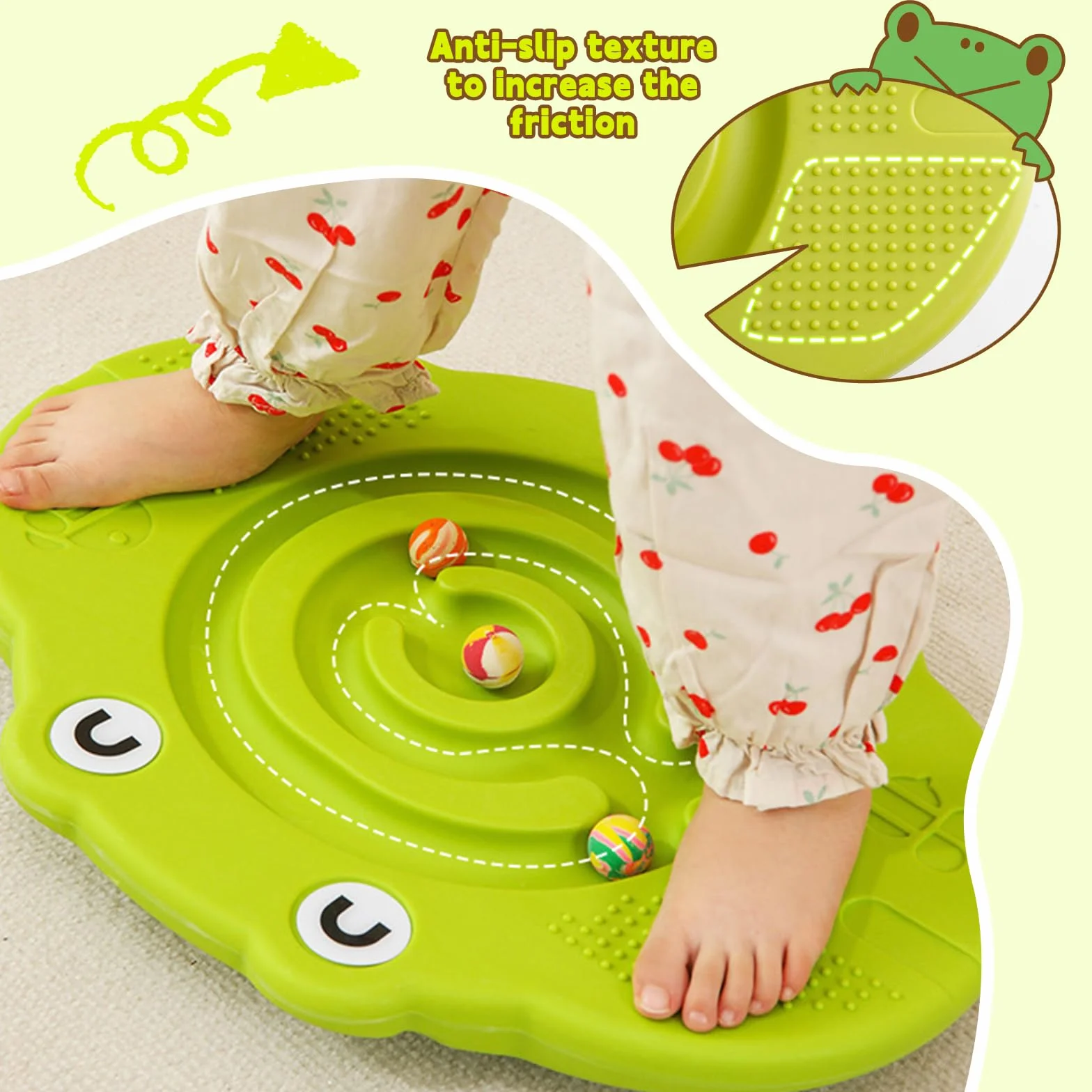 Wobble Balance Board dla dzieci, plastikowa deska do labiryntu z kamieniami skocznymi, obciążenie 99 kg, aktywna zabawa i trening dla małych dzieci