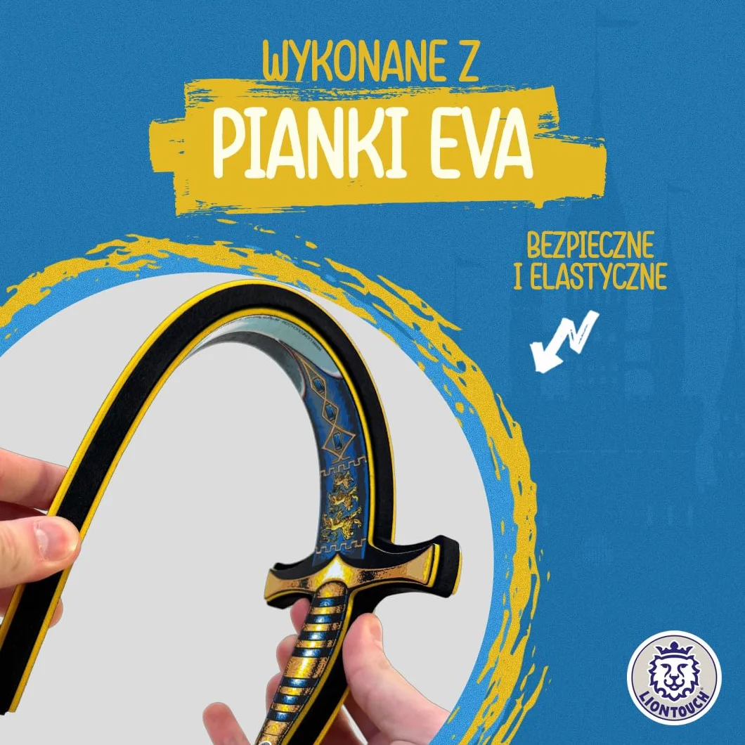 Liontouch - Miecz piankowy King dla chłopców – 3-6 lat | średniowieczna zabawka dla dzieci i małych dzieci w stylu królewskim | bezpieczne i trwałe akcesoria do królewskich przebrań