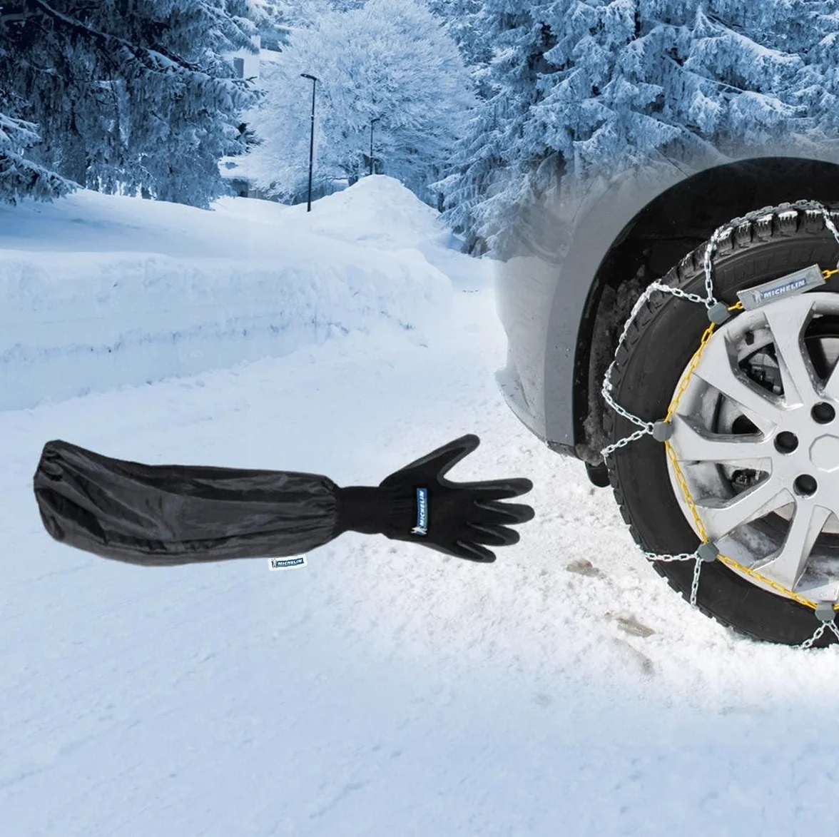 Michelin Guanti per Montaggio łańcuchy śniegowe, 2 sztuki
