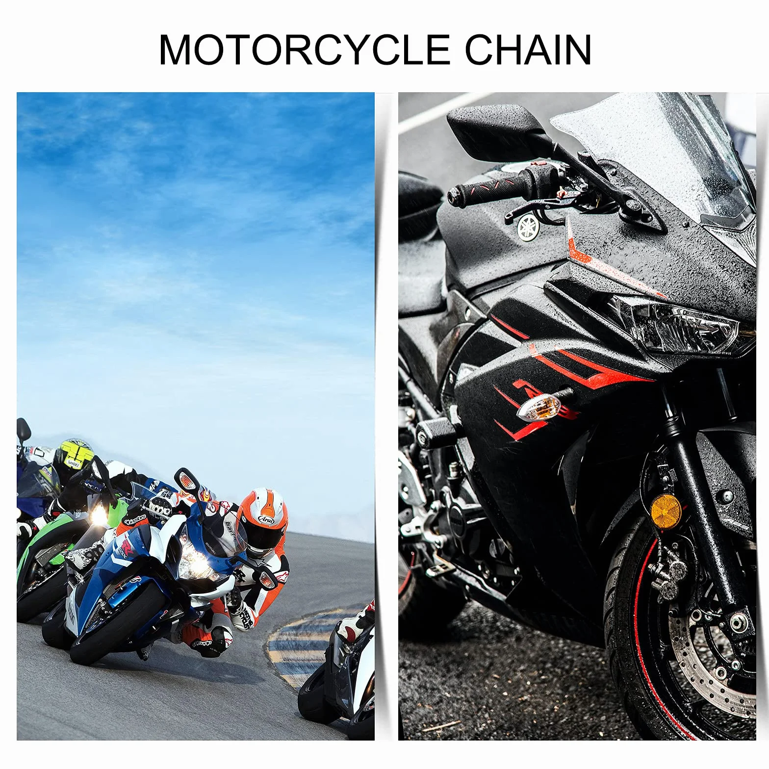 AIEX Zestaw 8 z??czy motocyklowych Pocket Bike Chain Pocket Bike Cross Master Link Zamiennik do motocykla 50cc 70cc 90 cm3 110 cm3 125 cm3 ATV Quad 4 Wheeler Pocket Bike Made in China 420