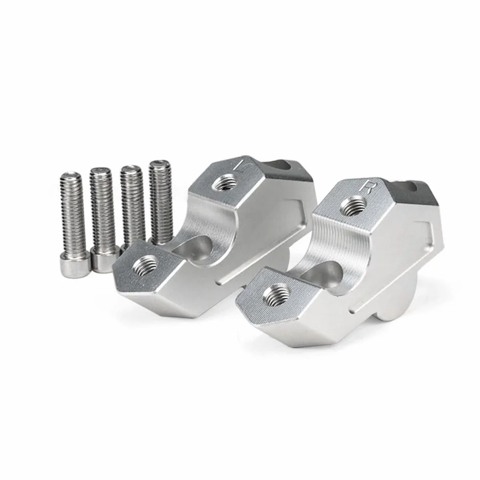 Kierownica Riser Clamp Podnośnik Kierownicy Motocykla Pasuje Do BMW F800GS F800 F 800 GS 2023 2024 2025 Akcesoria Uchwyt Powrót Przesuń Podnośnik(Silver-With Logo)
