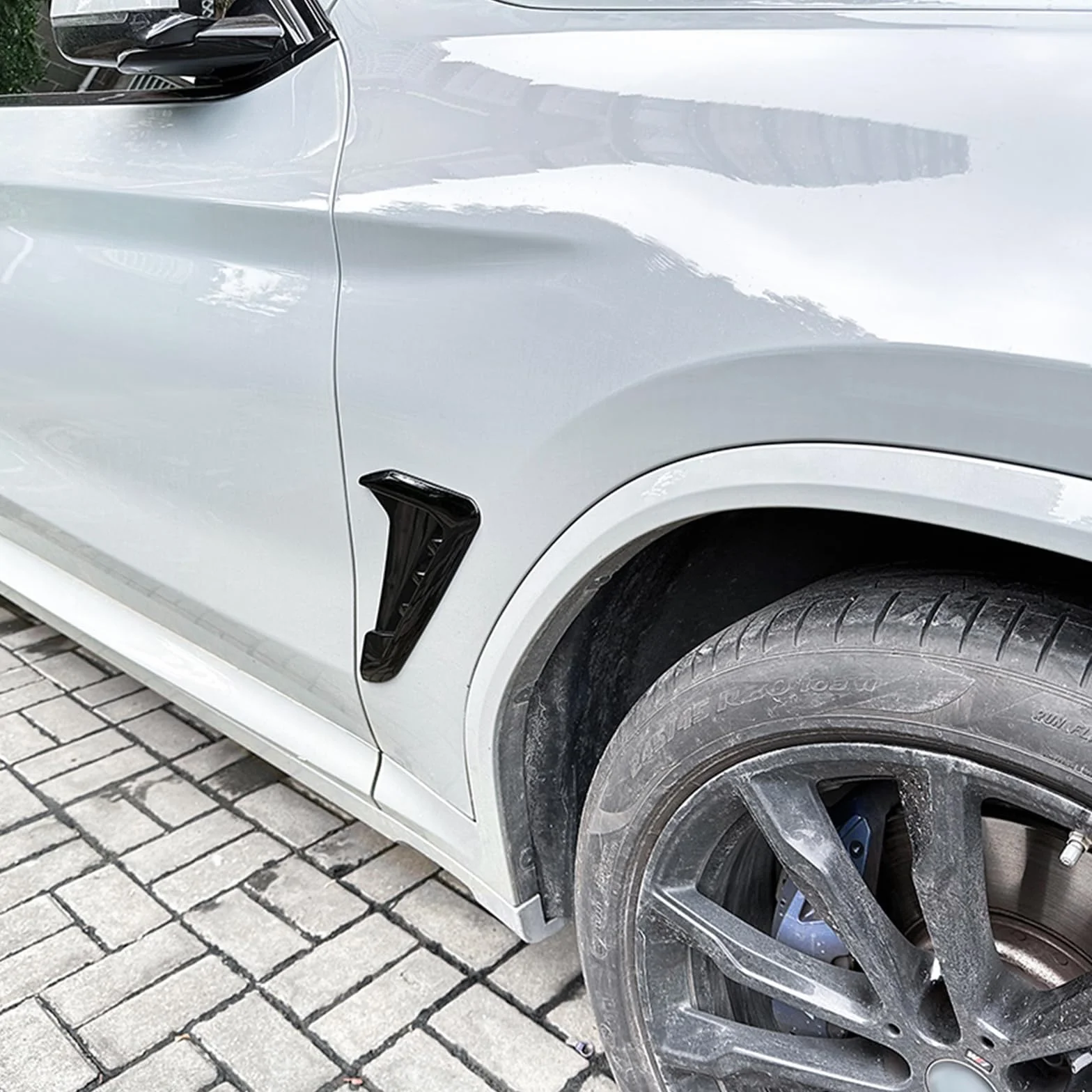 BMW X3 X4 G01 G02 M Sport 2018-2023 błotnik boczny osłona wentylacyjna włókno węglowe czarny
