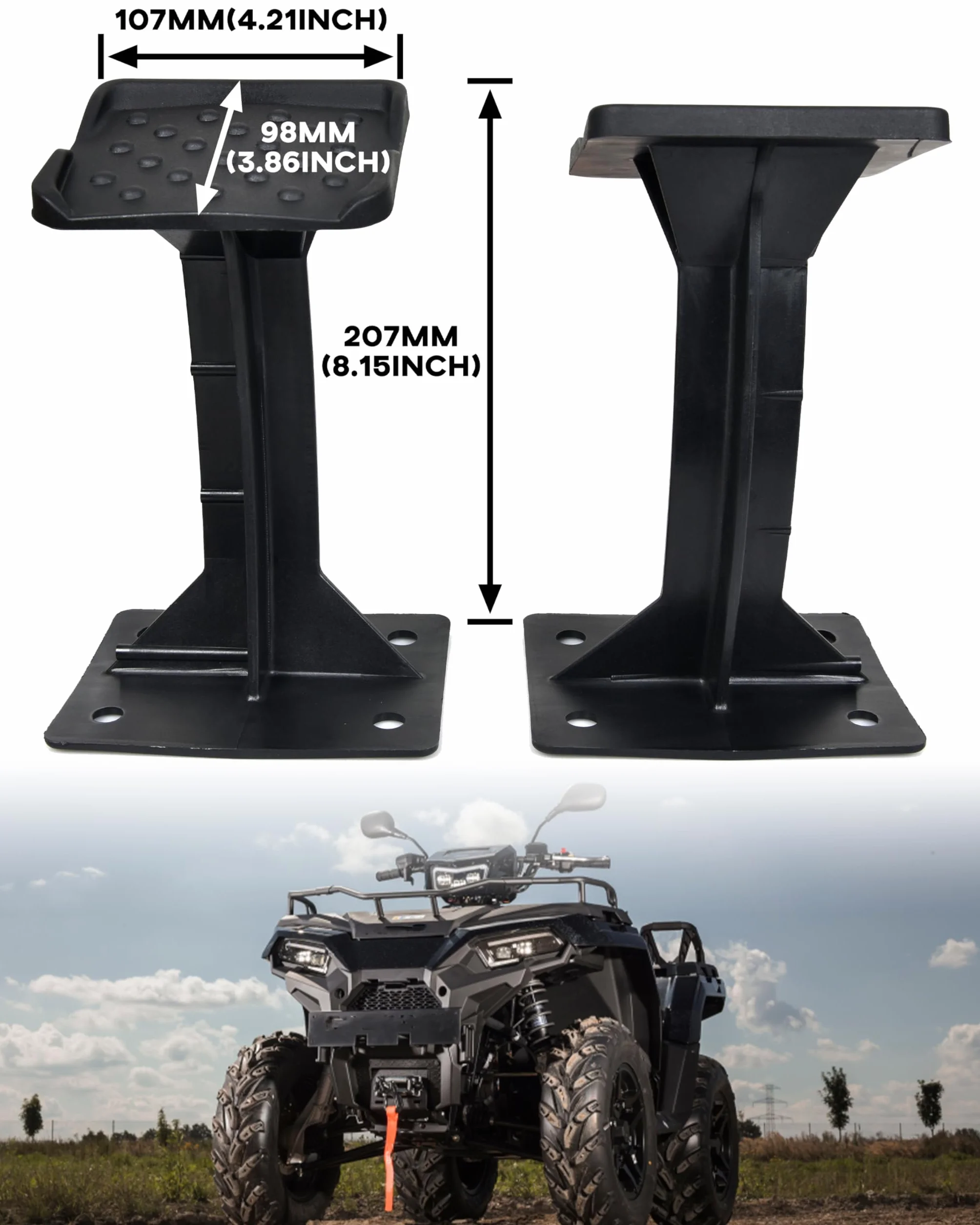 SAUTVS Podnóżek pasażera ATV dla sportowca 570 450 H.O.21-23, tylne podnóżki, podnóżki, pedały do Polaris Sportsman 570 450 H.O. 2021-2023, akcesoria (2 szt.)