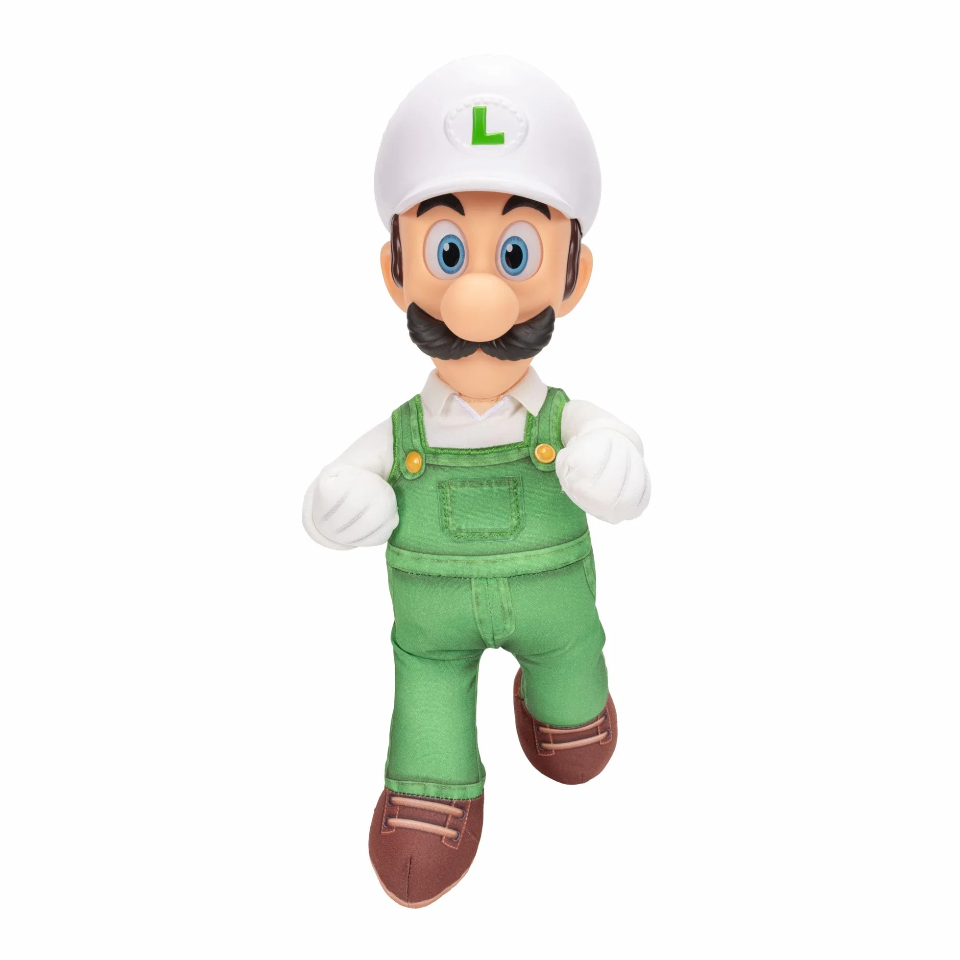 Pluszowa figurka Luigi Fire Poseable z filmu Super Mario Galaxy, 38 cm, oficjalna licencja Jakks Pacific, pluszowa figurka z rzeźbioną głową Roto, kolekcjonerska figurka Nintendo, 3+