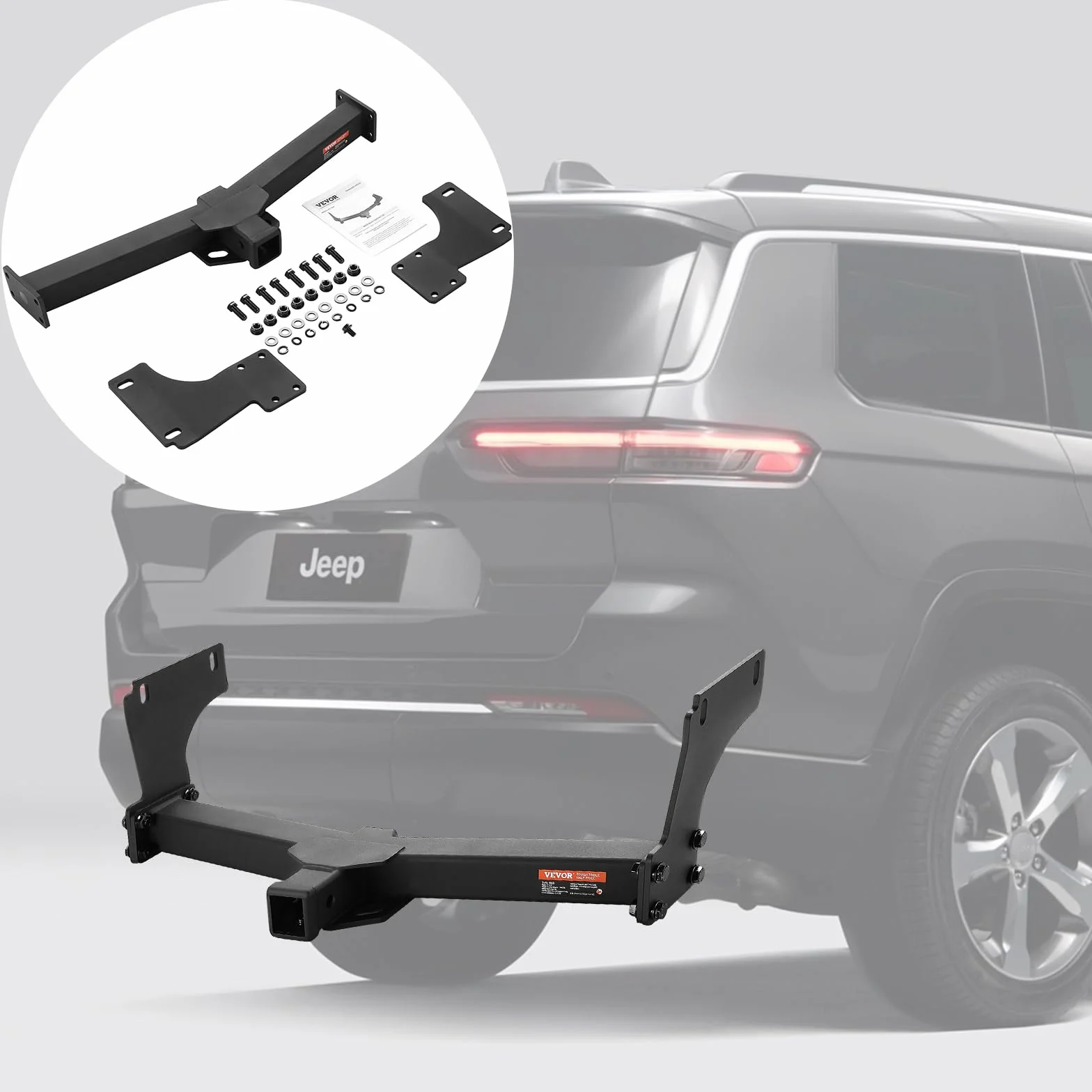VEVOR Zaczep holowniczy klasy 3, odbiornik 5.1 cm, stalowa rama rurowa Q455B, kompatybilny z Jeep Grand Cherokee 2011-2023