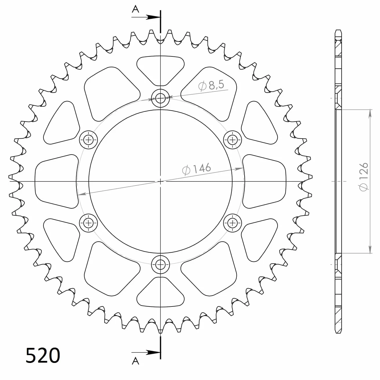 Łańcuch DID Alu 520ERT2 114 ogniw czarny do Suzuki RM-Z 450 2008-2012