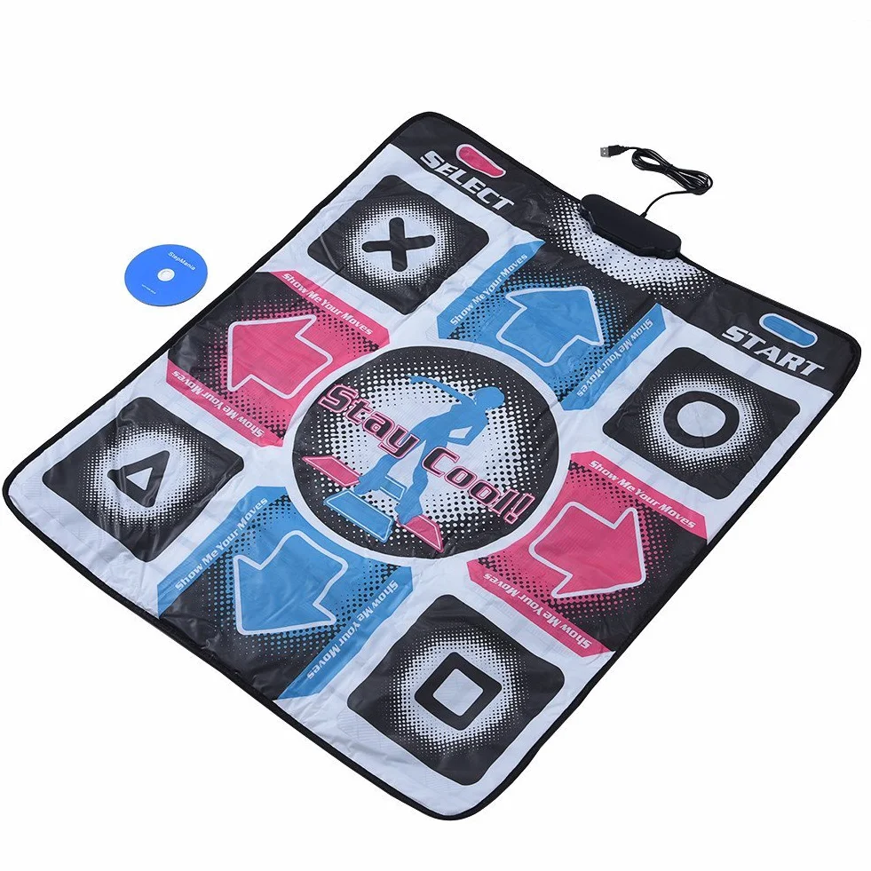Mata do tańca, antypoślizgowa, odporna na ścieranie, DDR USB Dancing Pad, fitness, modelująca sylwetkę, mata do tańca, kompatybilna z 98/2000 / XP / 7