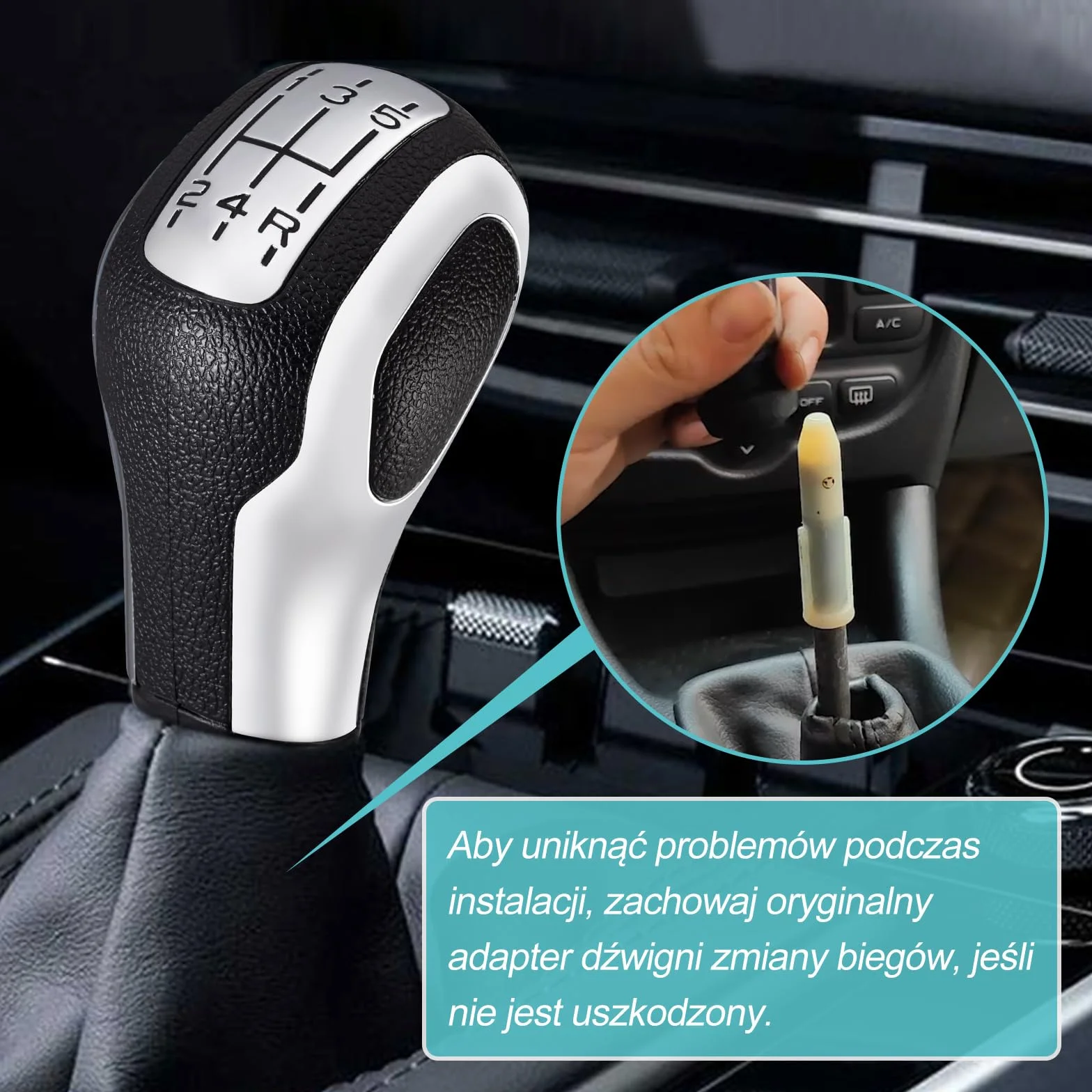 Spurtar Gałki zmiany biegów 5 prędkości ręczna dźwignia zmiany biegów do samochodu dla Peugeot 206 207 208 306 307 308 1007 3008 dla Citroen C1 C2 C3 C4 z adapterem
