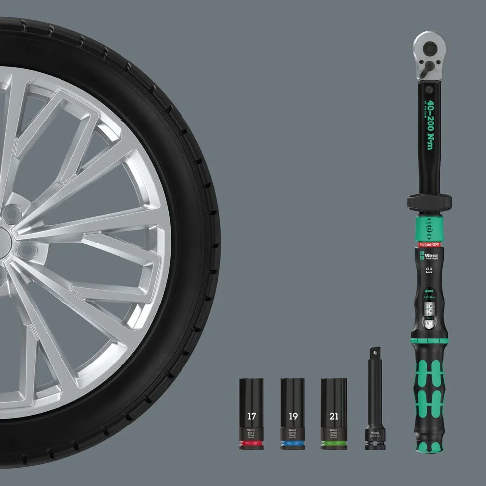 Zestaw narzędzi do wymiany kół samochodowych Click-Torque Lock C 3 Set 1, 6 części