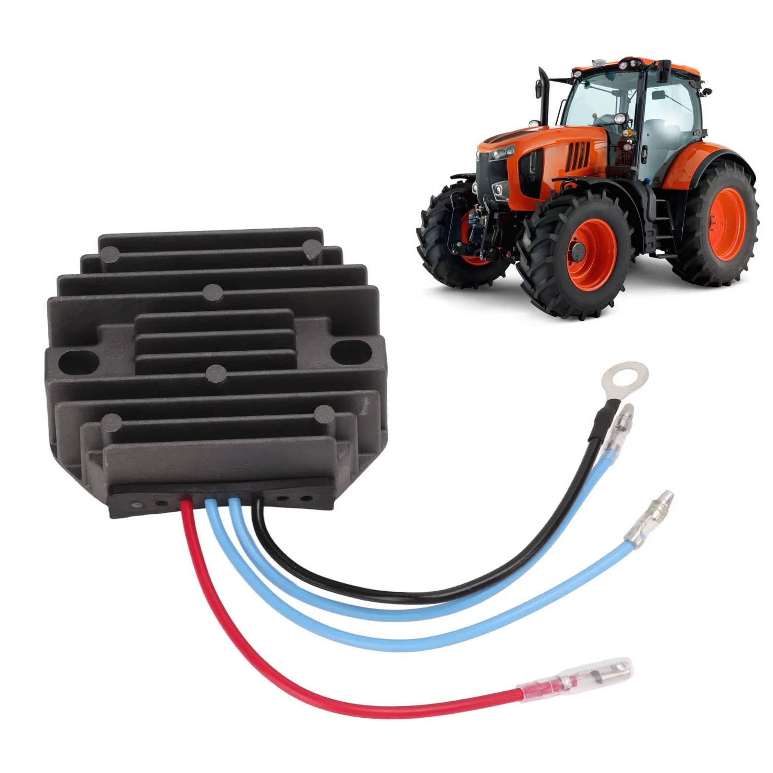 aqxreight Regulator Napięcia Stabilizator Prostownika, Stabilizator Napięcia 12V Stop Aluminium 66611-55250 Zamiennik dla Ciągnika B4200, B5100
