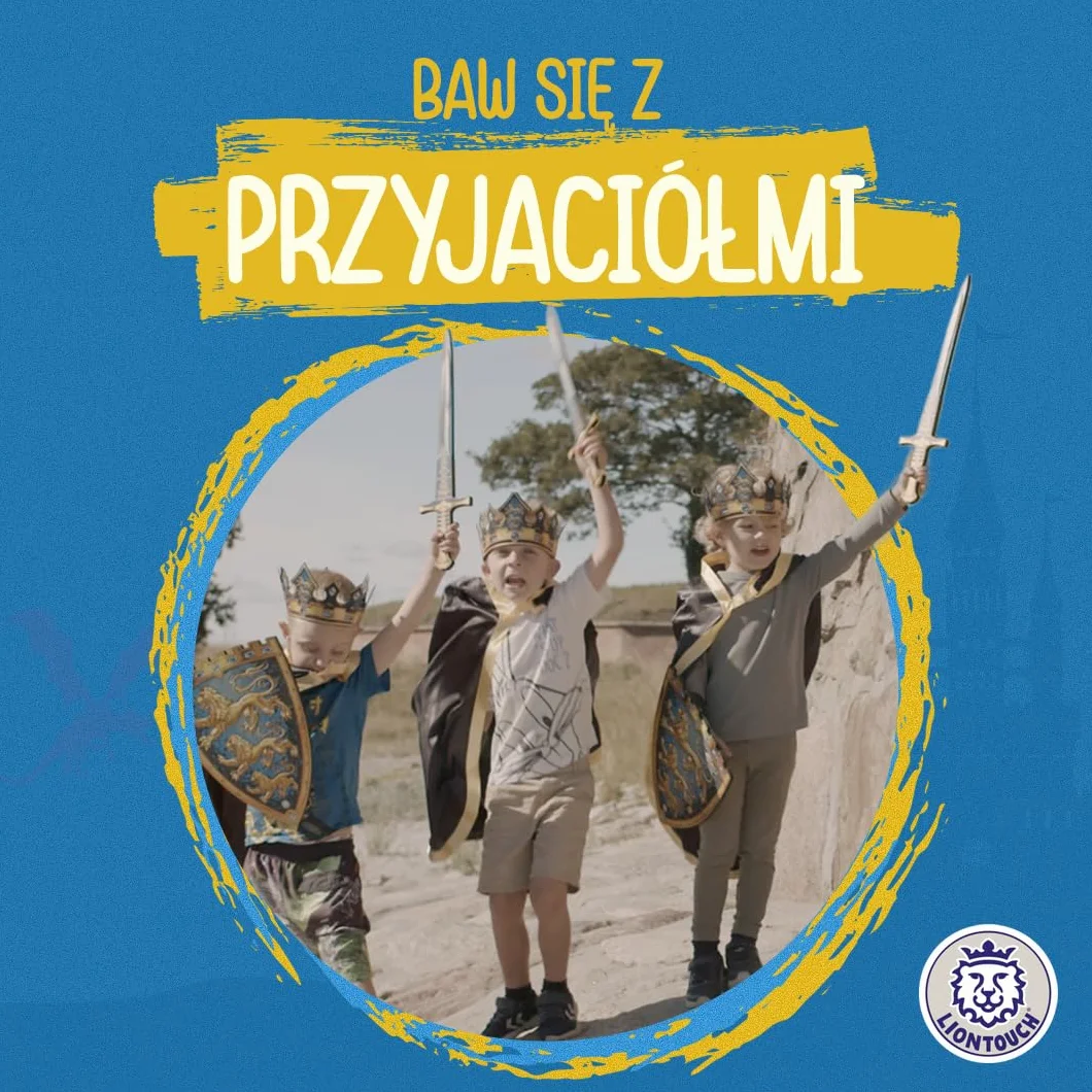 Liontouch - Miecz piankowy King dla chłopców – 3-6 lat | średniowieczna zabawka dla dzieci i małych dzieci w stylu królewskim | bezpieczne i trwałe akcesoria do królewskich przebrań