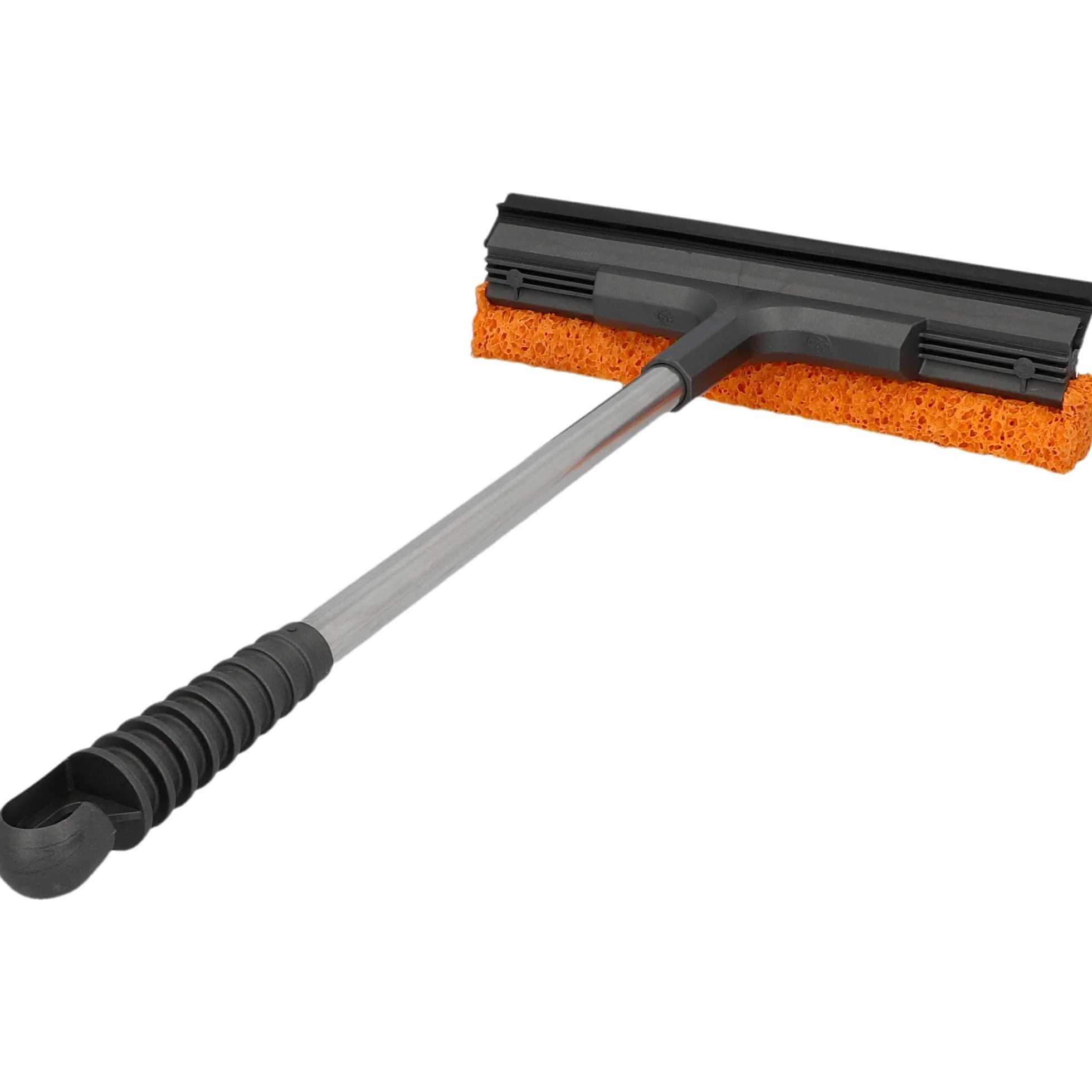 NIGRIN Środek do czyszczenia szyb 240 x 410 mm, ze ściągaczką i gumową gąbką, długość: 41 cm, szary