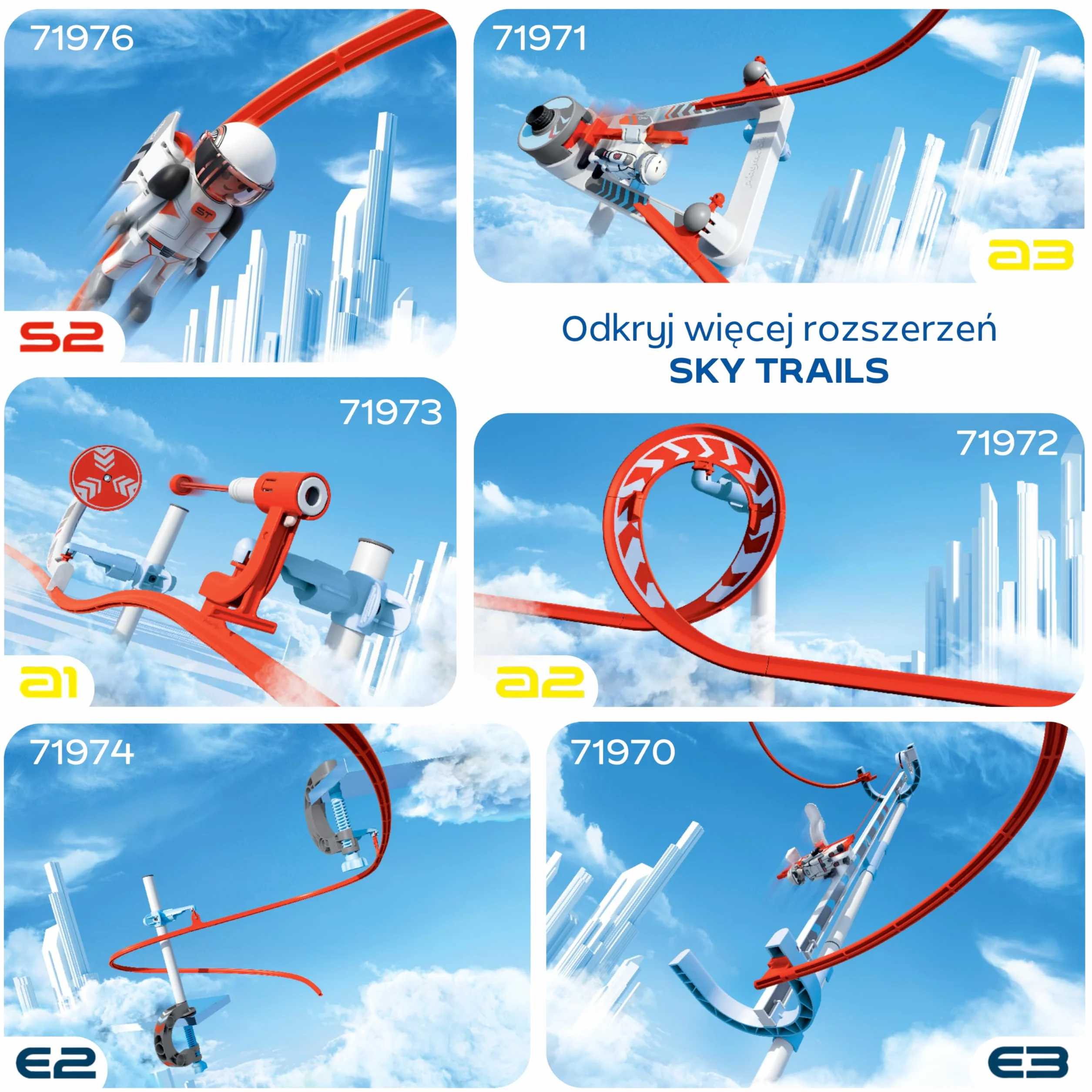 Sky Trails | Zestaw startowy | zabawka konstrukcyjna do fantazyjnych tras i przygód | stwórz swój własny świat – dla niekończącej się zabawy | dla fanów akcji i entuzjastów budowy | 71969