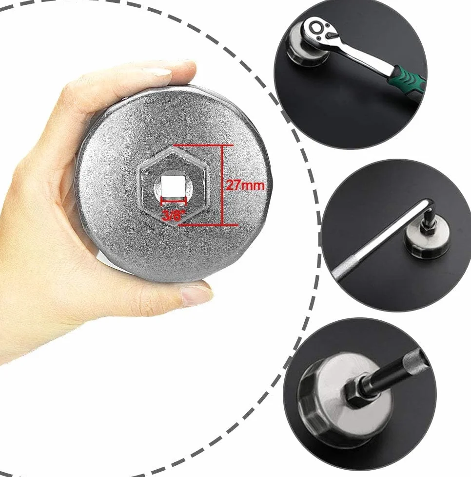 Klucz do filtra oleju motocyklowego, 65 mm, 14 rowków, aluminiowy filtr oleju, nasadka 901, narzędzie do filtra oleju, nasadka samochodowa do luzowania i dokręcania, do To yota A8 Hon da