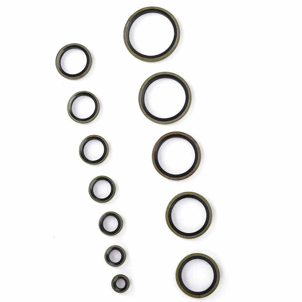 Uszczelka Korka Spustowego 240 Sztuk 6-30mm Metalowa Guma Zestaw Uszczelek