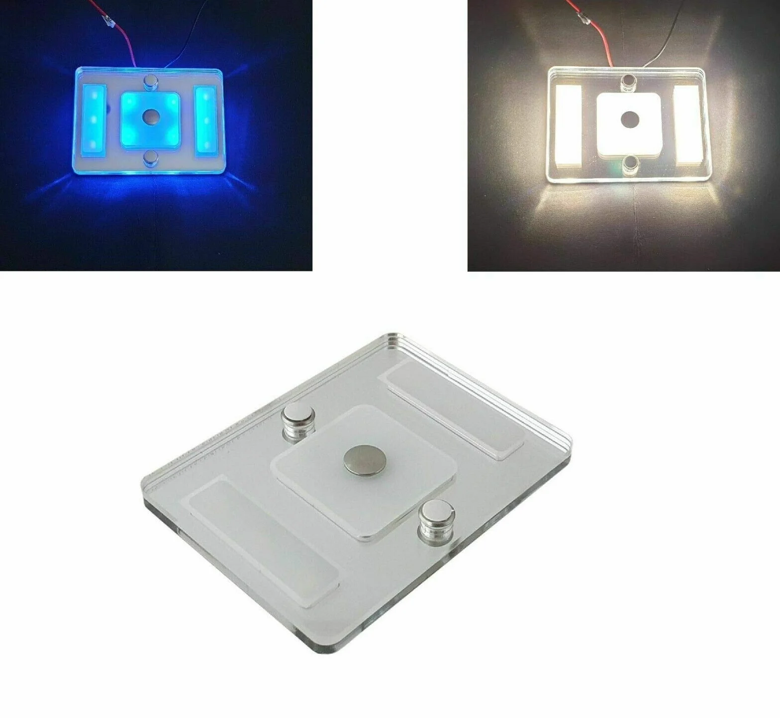 Lampa Sufitowa plafon LED 12V 24V wewnętrzna do montażu powierzchniowego do Kampera, Przyczepy Kempingowej Łodzi w Kolorze Srebrnym z Lustrzanym Wykończeniem