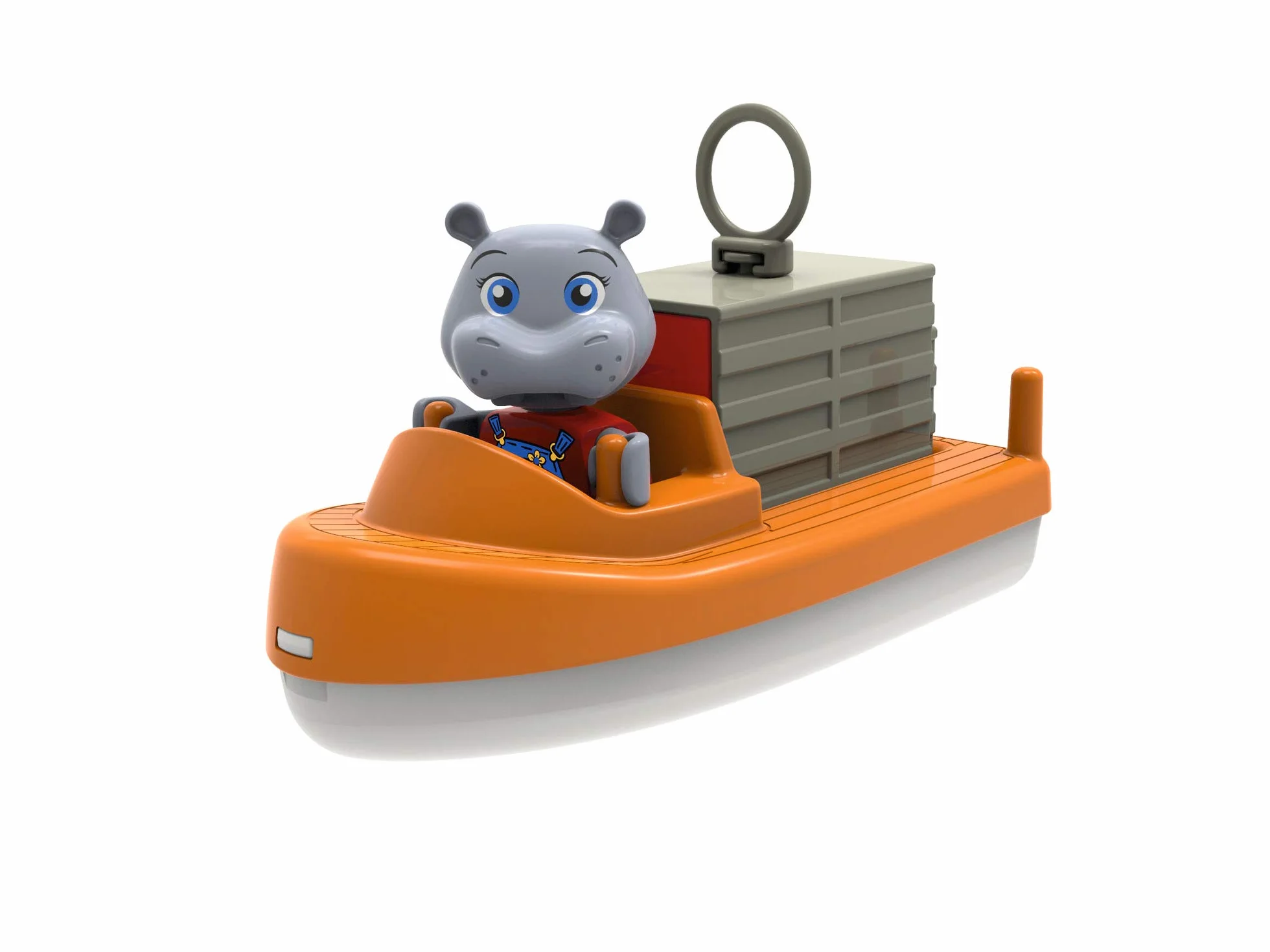 AquaPlay - Kontener i łódź transportowa - akcesoria do wodociągów AquaPlay lub do wanny, 2 łodzie, kontenerów i BO i Wilma, dla dzieci od 3 lat, 8700000271, kolorowy