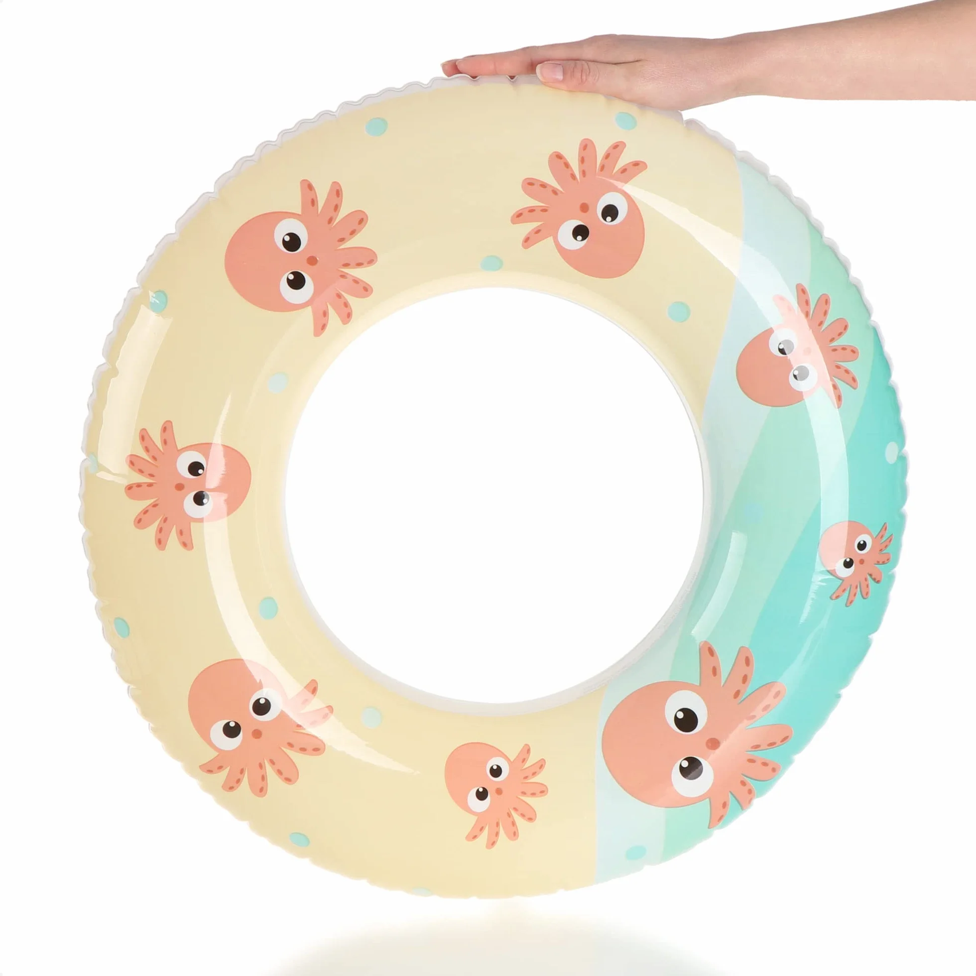 com-four® 2x opony do plywania - kolo do plywania do zabawy w kapieli - nadmuchiwane kolo wodne - pomoc w plywaniu (02 sztuki - Ø 61 cm w kolorze)