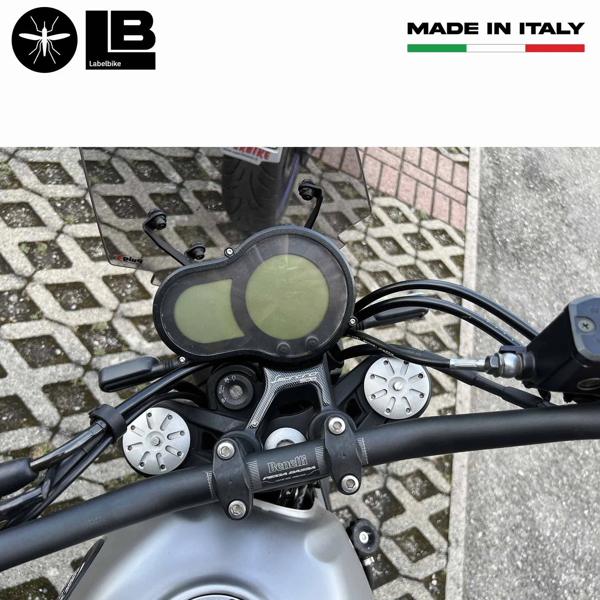 Naklejka 3D Dekoracyjna i zabezpieczająca okolicę kluczyka zapłonu Motocykla kompatybilna z Benelli Leoncino 500