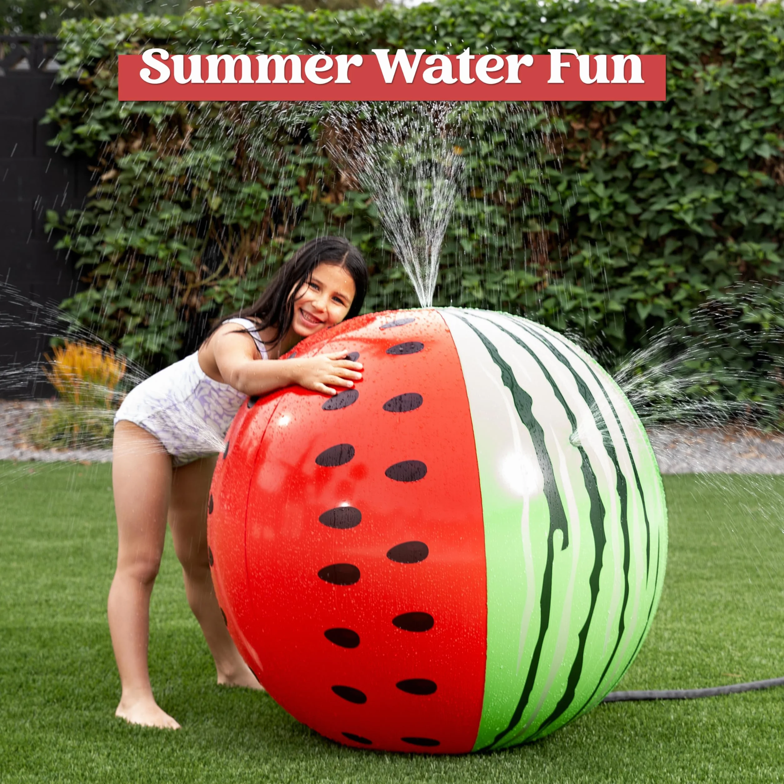 JOYIN Melon Mega Sprinkler Jumbo, 35,5-calowy zraszacz arbuzowy, nadmuchiwana zabawka dla małych dzieci