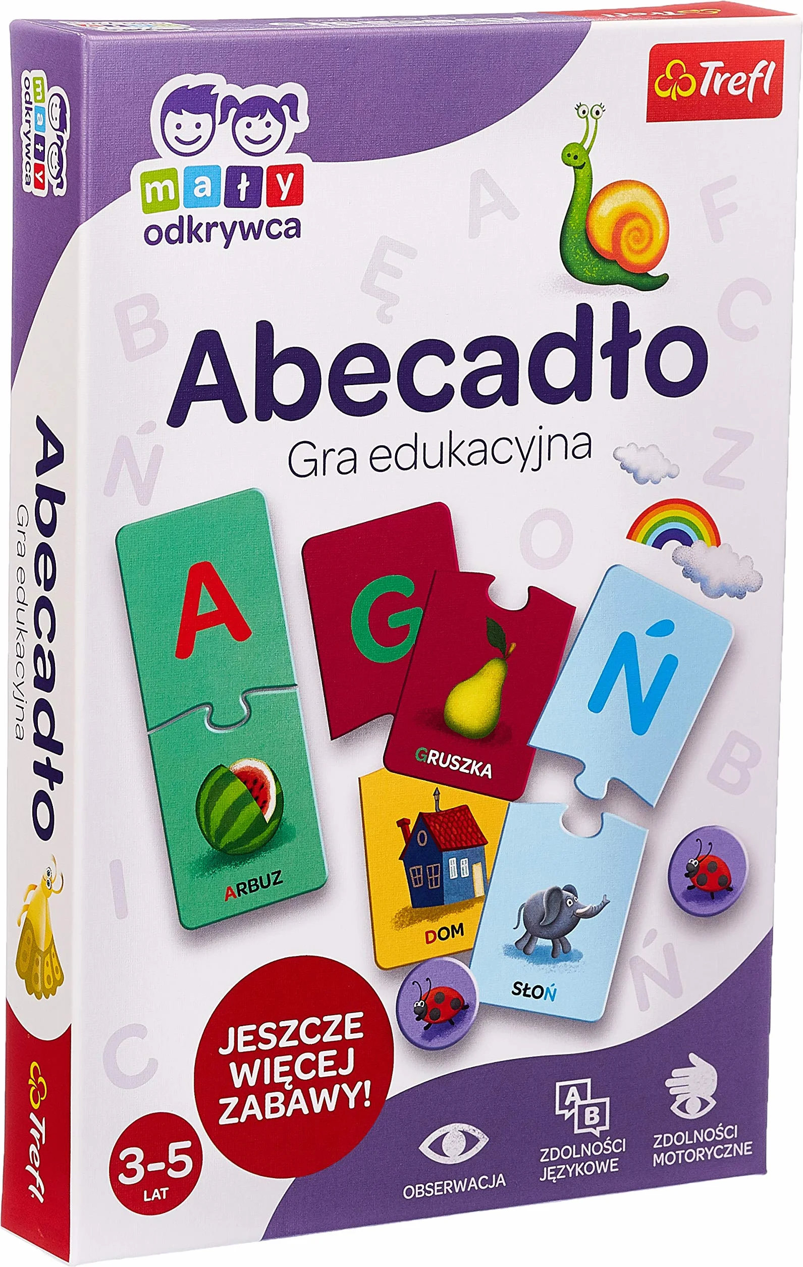 Trefl Abecadło – Mały Odkrywca Gra Edukacyjna dla Dzieci w wieku 3 - 5 lat
