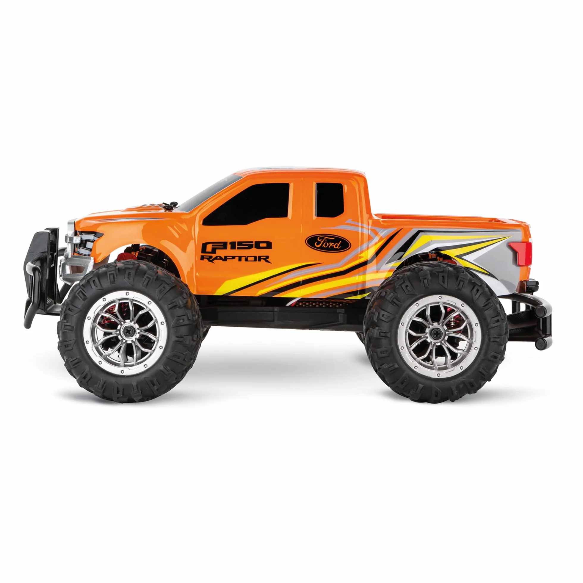 Carrera 370162126 Ford F-150 Raptor mocny pojazd RC 24 GHz zabawa w terenie dzięki napędowi na wszystkie koła, amortyzatorom olejowym i oponom pneumatycznym, wyścigi z dużą prędkością do 30 km/h