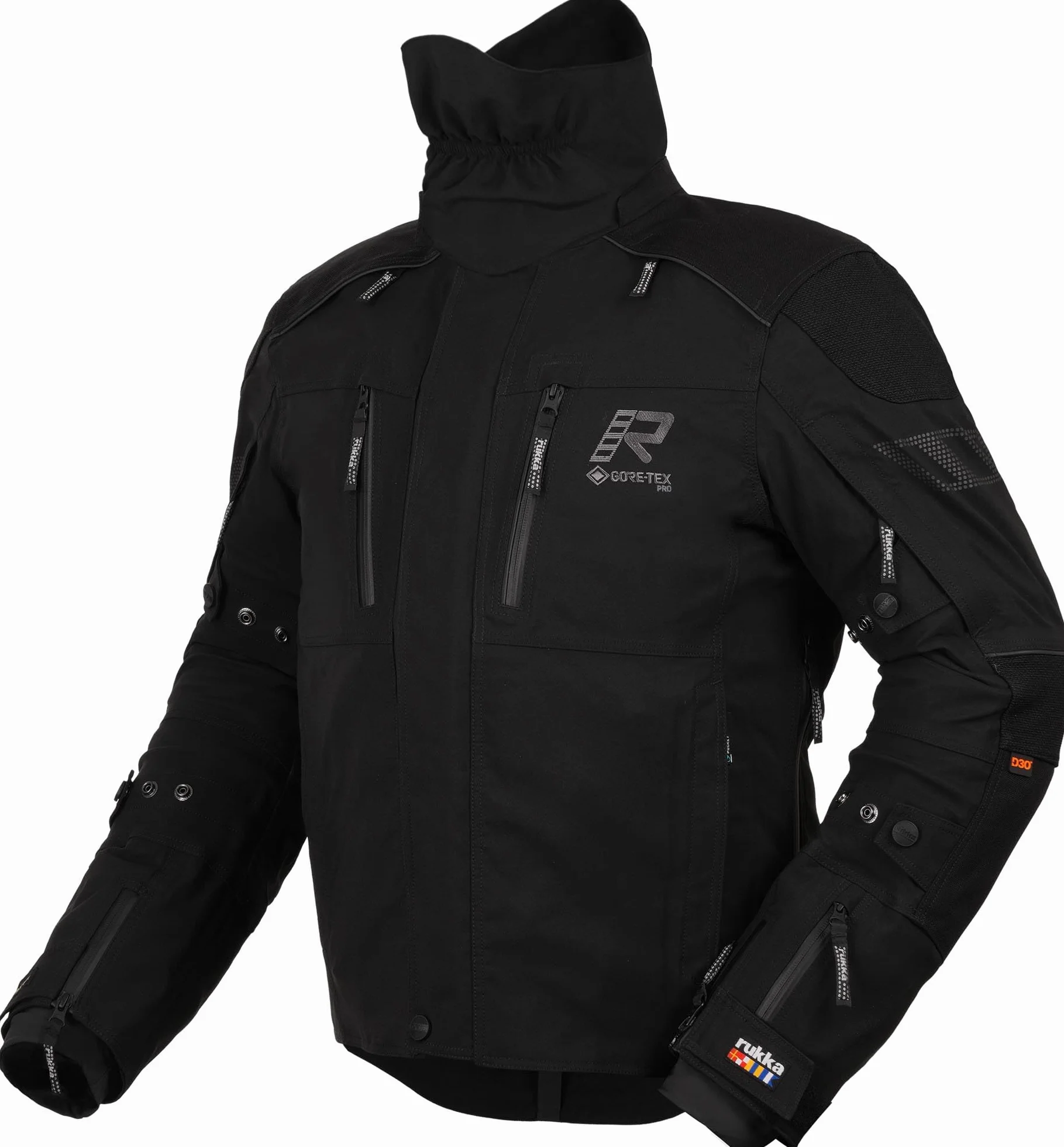 Rukka Flexo-R wodoodporna kurtka tekstylna motocyklowa, czarny, 52