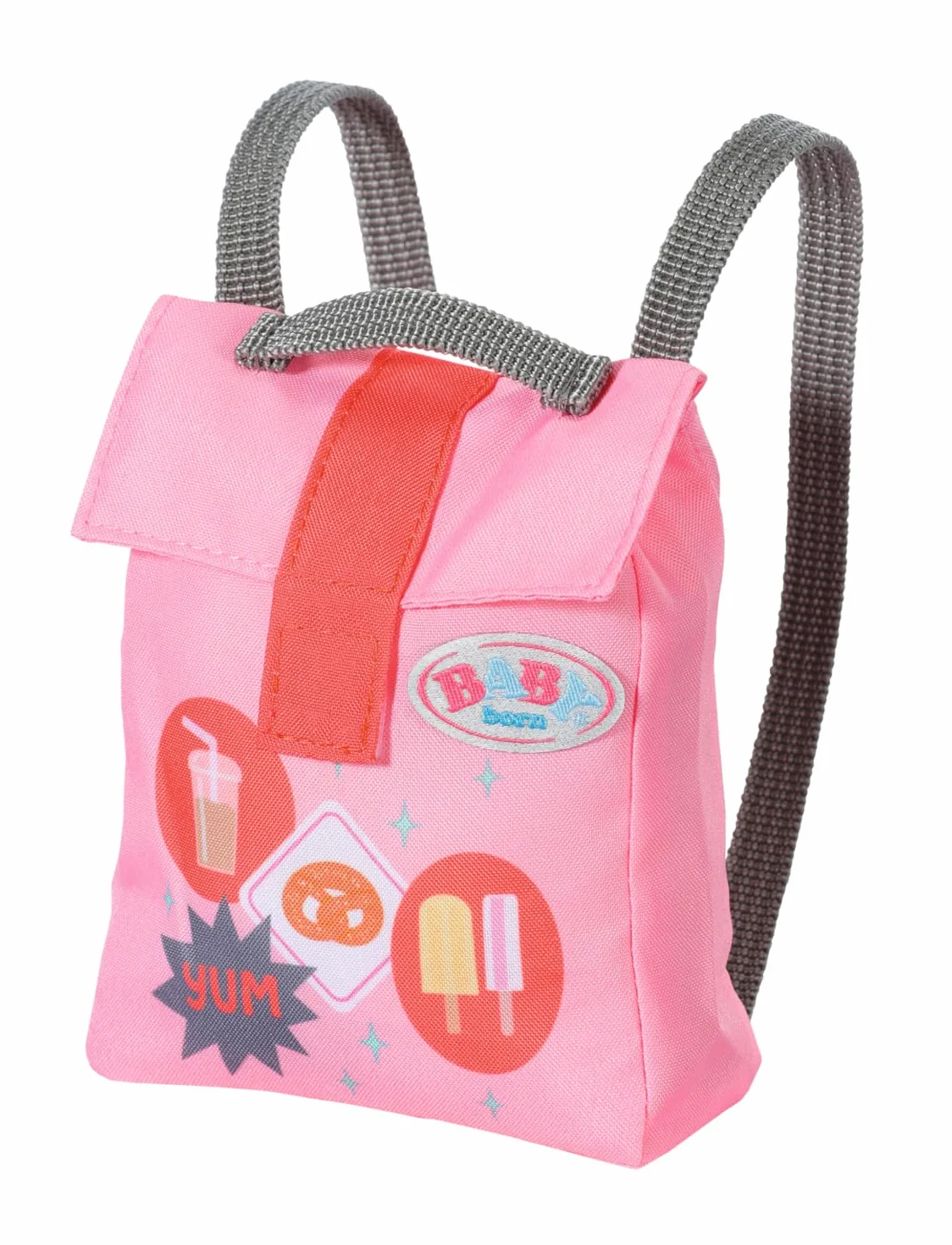 BABY born Snack Shop Outfit 835944 Zapf Creation kostium na zakupy z czapką, butami i plecakiem dla lalek 43 cm