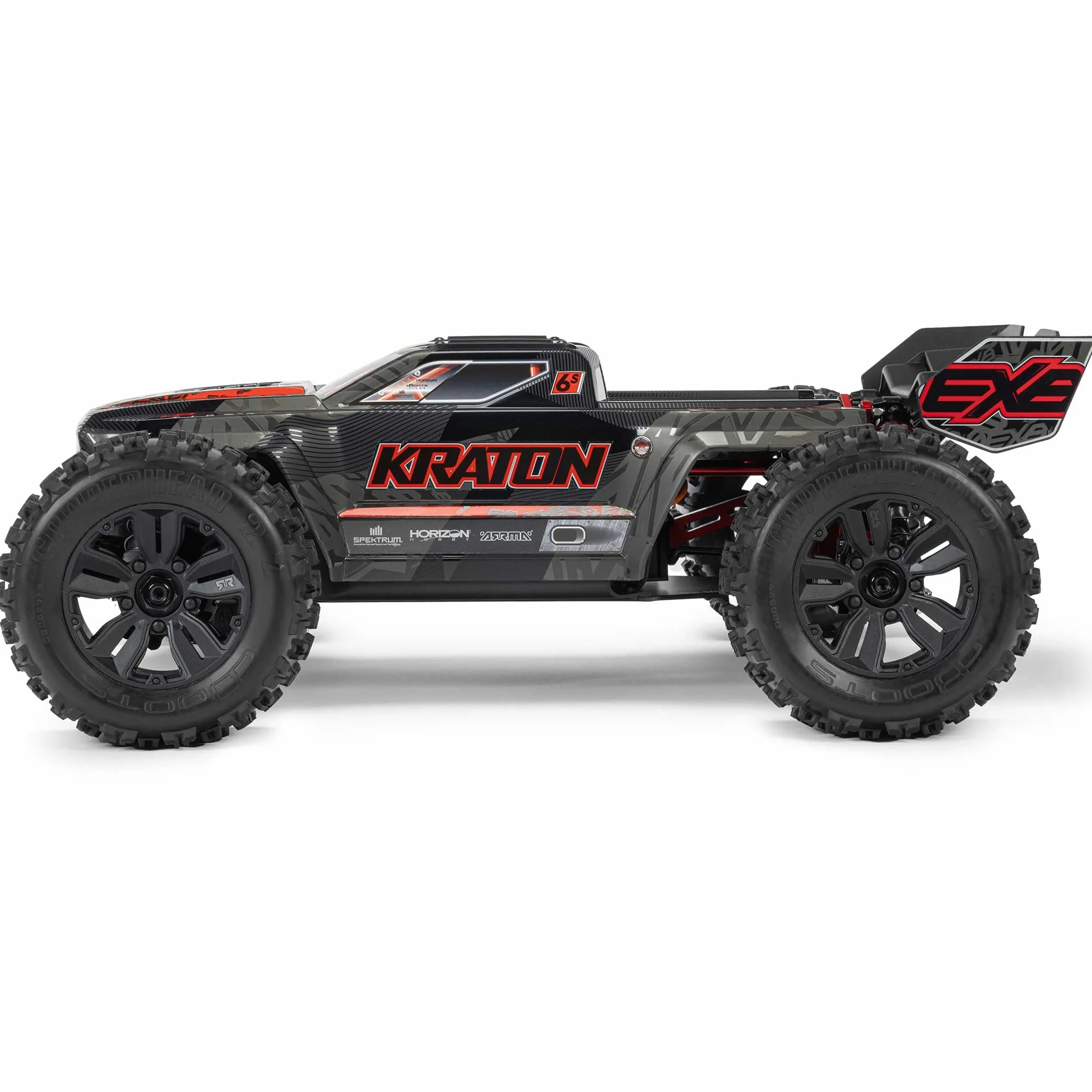ARRMA Kraton 6S EXB Ready to Run, model 2025 Clipless Body, Basher Monster Truck RC zdalnie sterowany, wyjątkowo mocny i stabilny z silnikiem bezszczotkowym, bez akumulatora i ładowarki