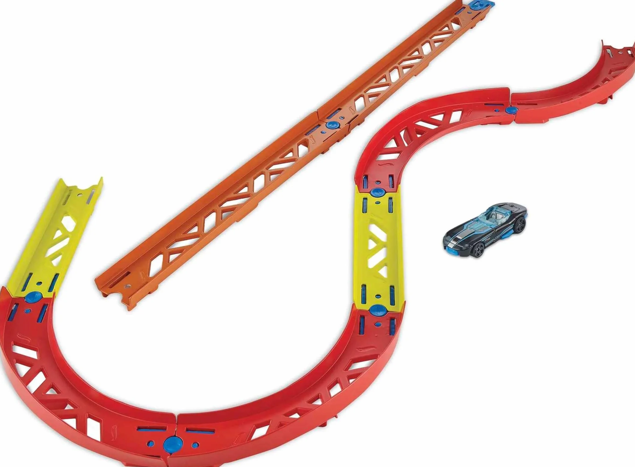 Hot Wheels Track Builder Zakręty Zestaw do rozbudowy, dla dzieci od 4 roku życia, GLC88