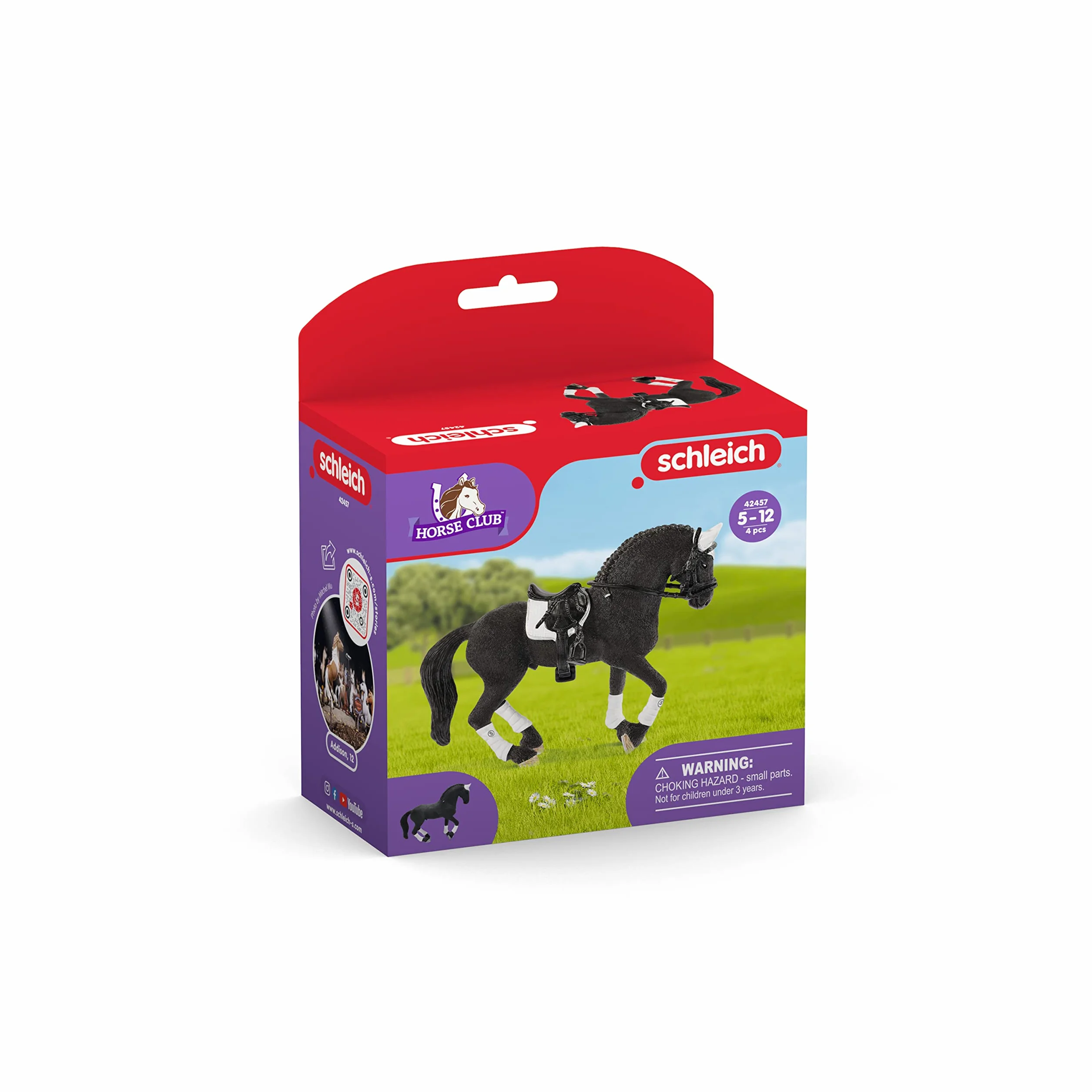 SCHLEICH 42457 Friese Hengst Turnier jeździecki, dla dzieci od 5 lat, Horse Club - zestaw do zabawy